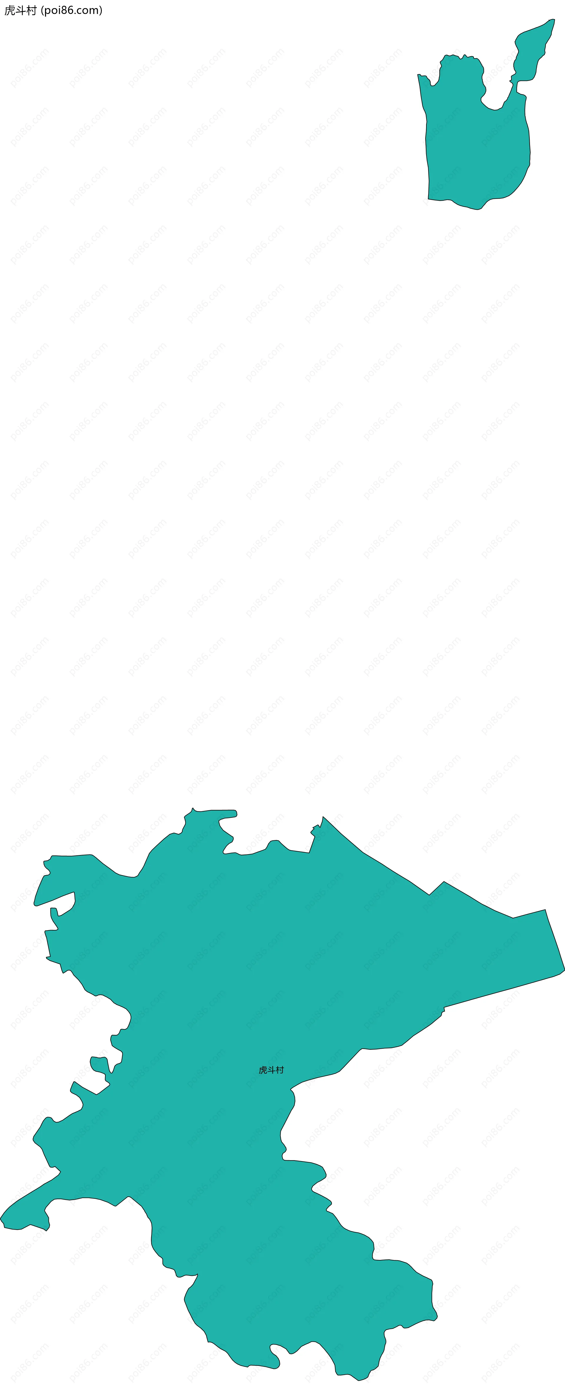 虎斗村边界地图