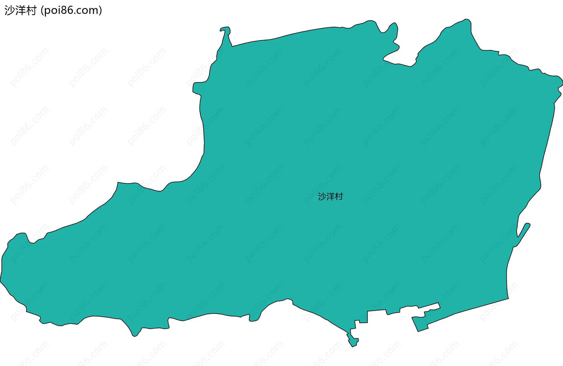 沙洋村边界地图