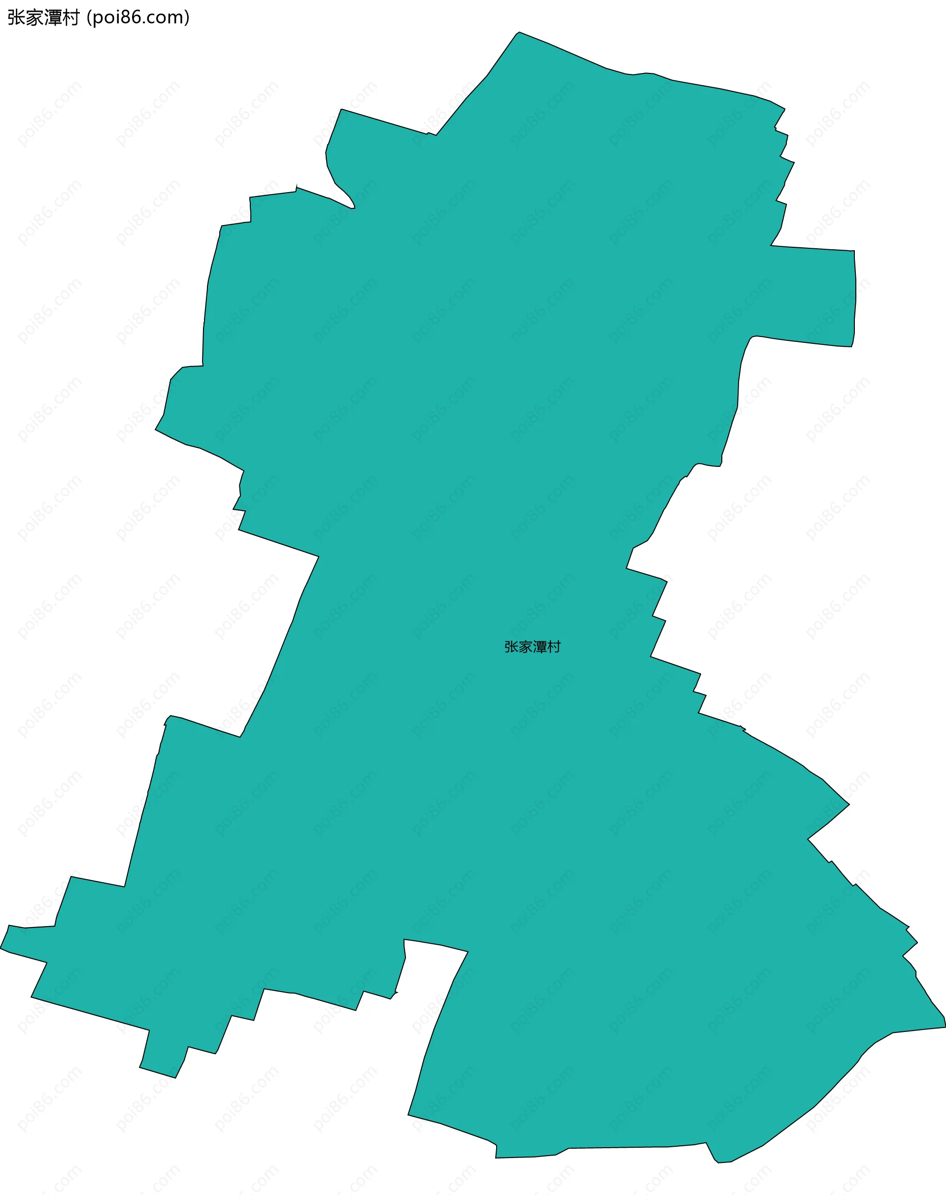 张家潭村边界地图