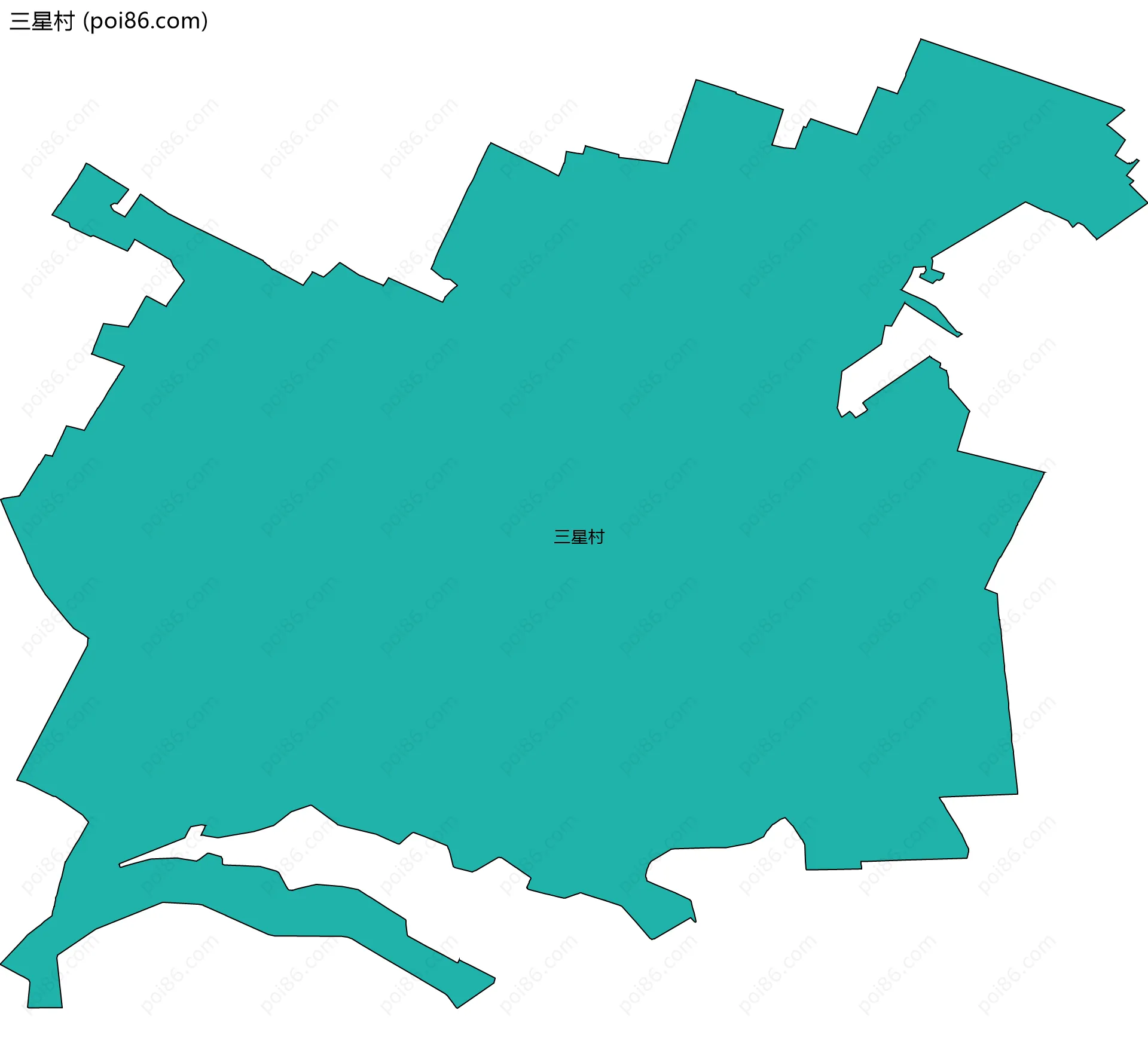 三星村边界地图