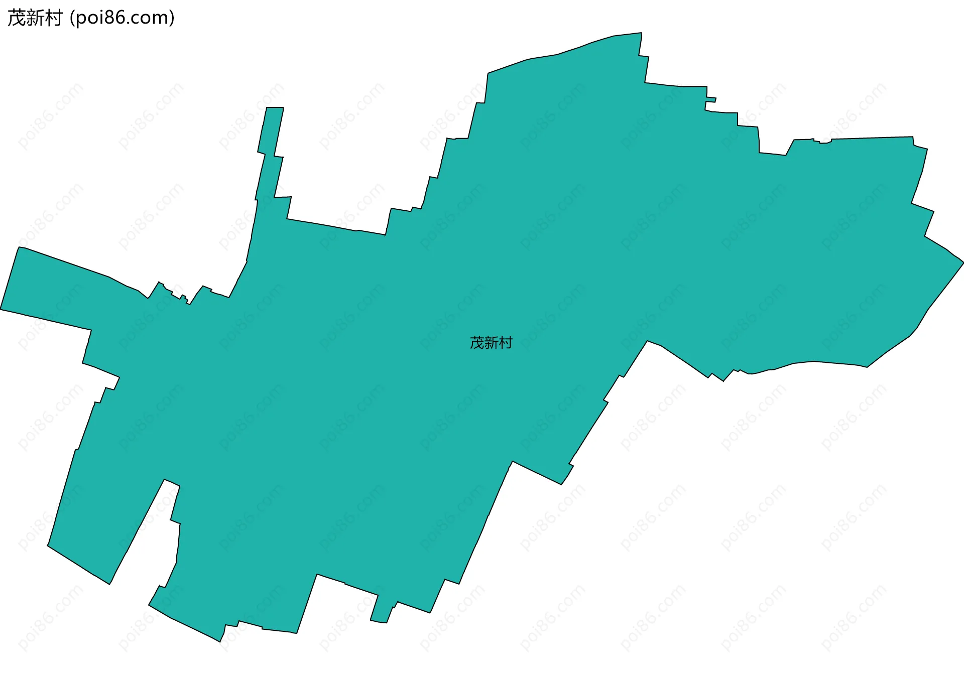 茂新村边界地图