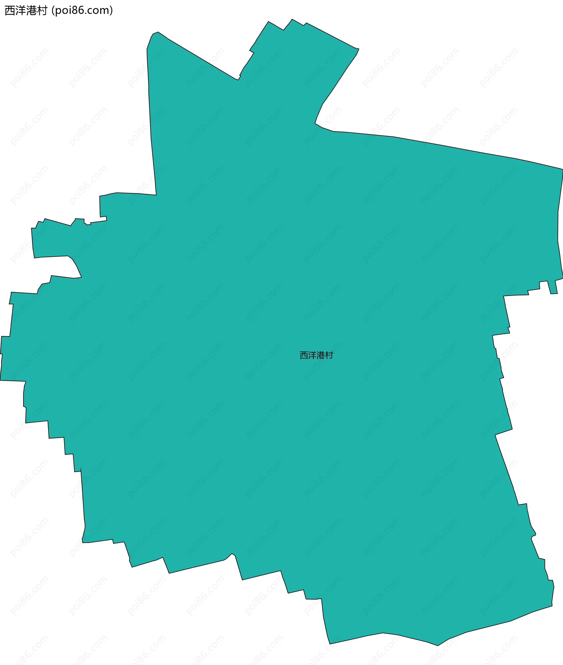 西洋港村边界地图