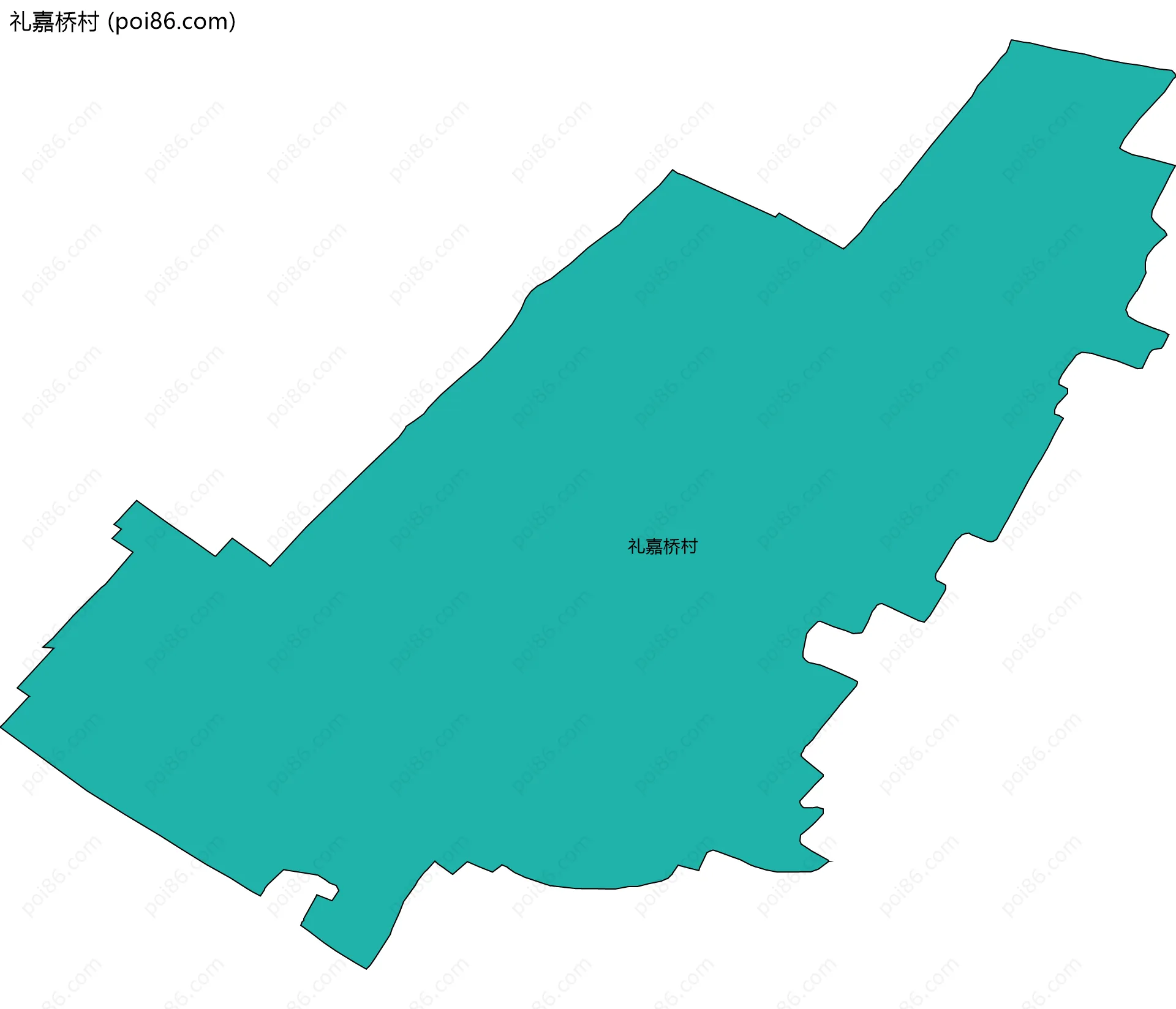 礼嘉桥村边界地图