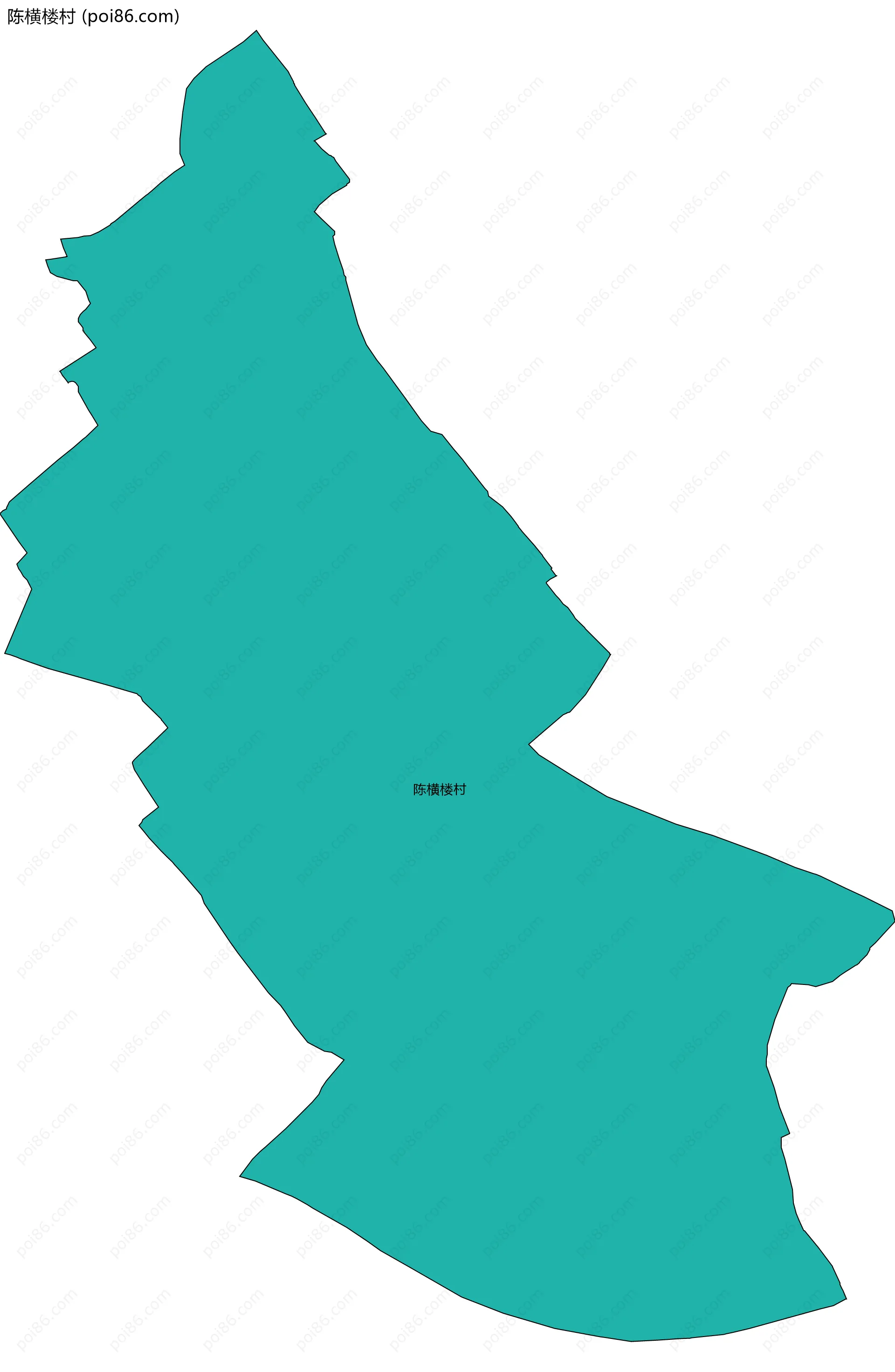 陈横楼村边界地图