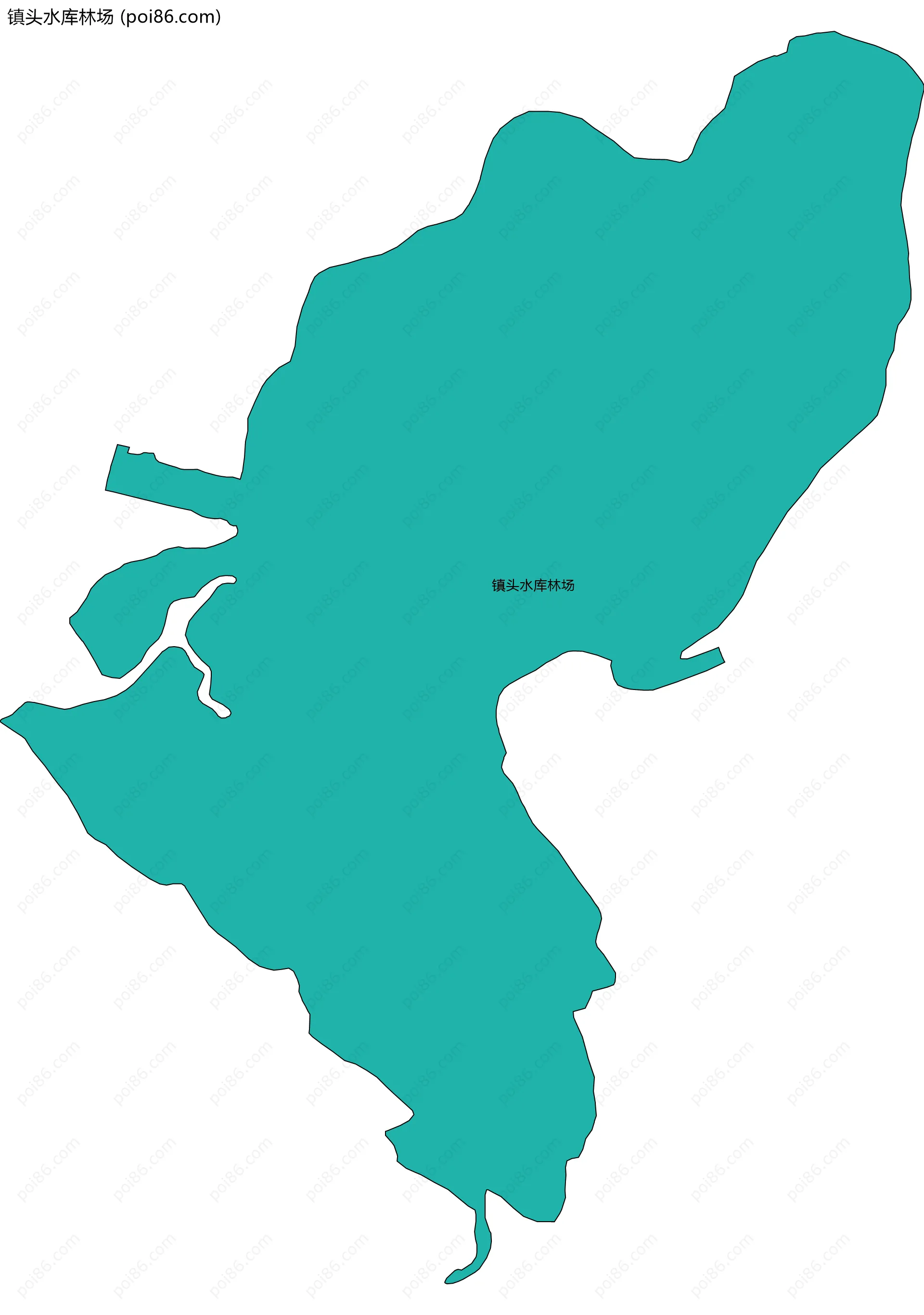 镇头水库林场边界地图