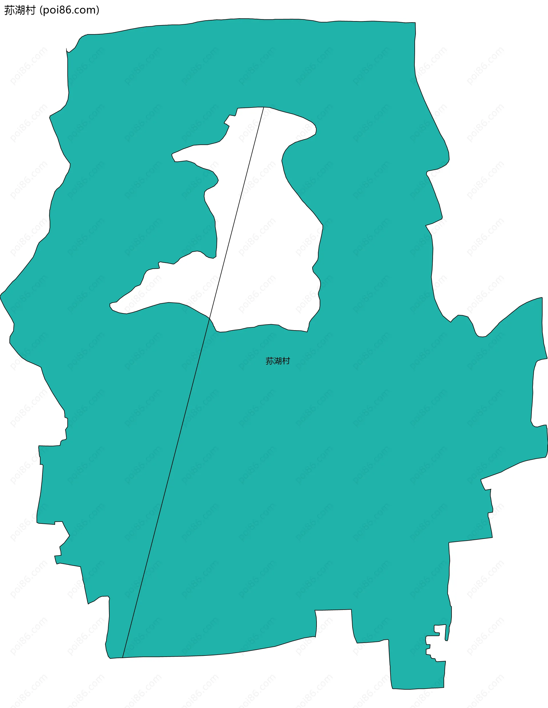 荪湖村边界地图