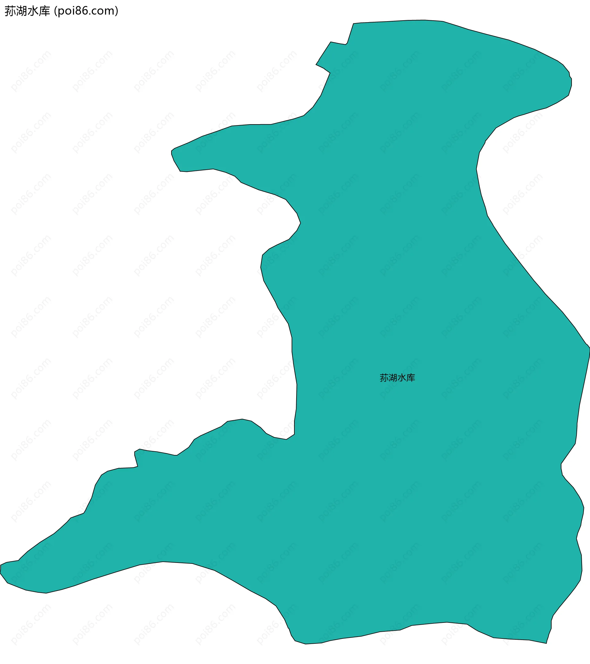 荪湖水库边界地图