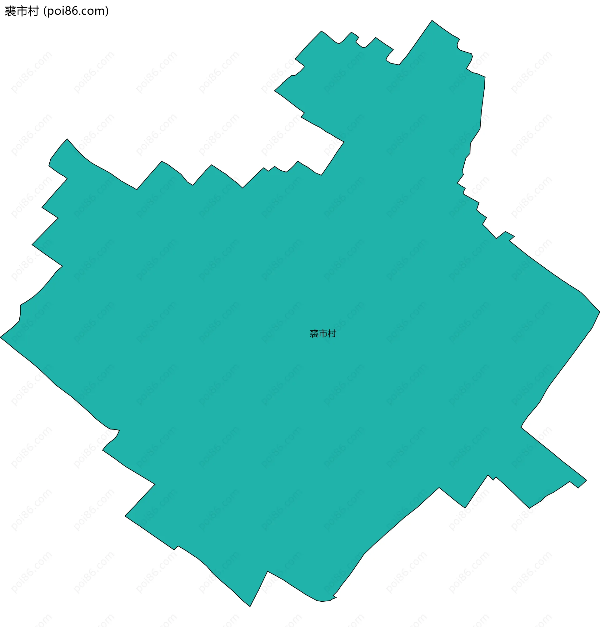 裘市村边界地图