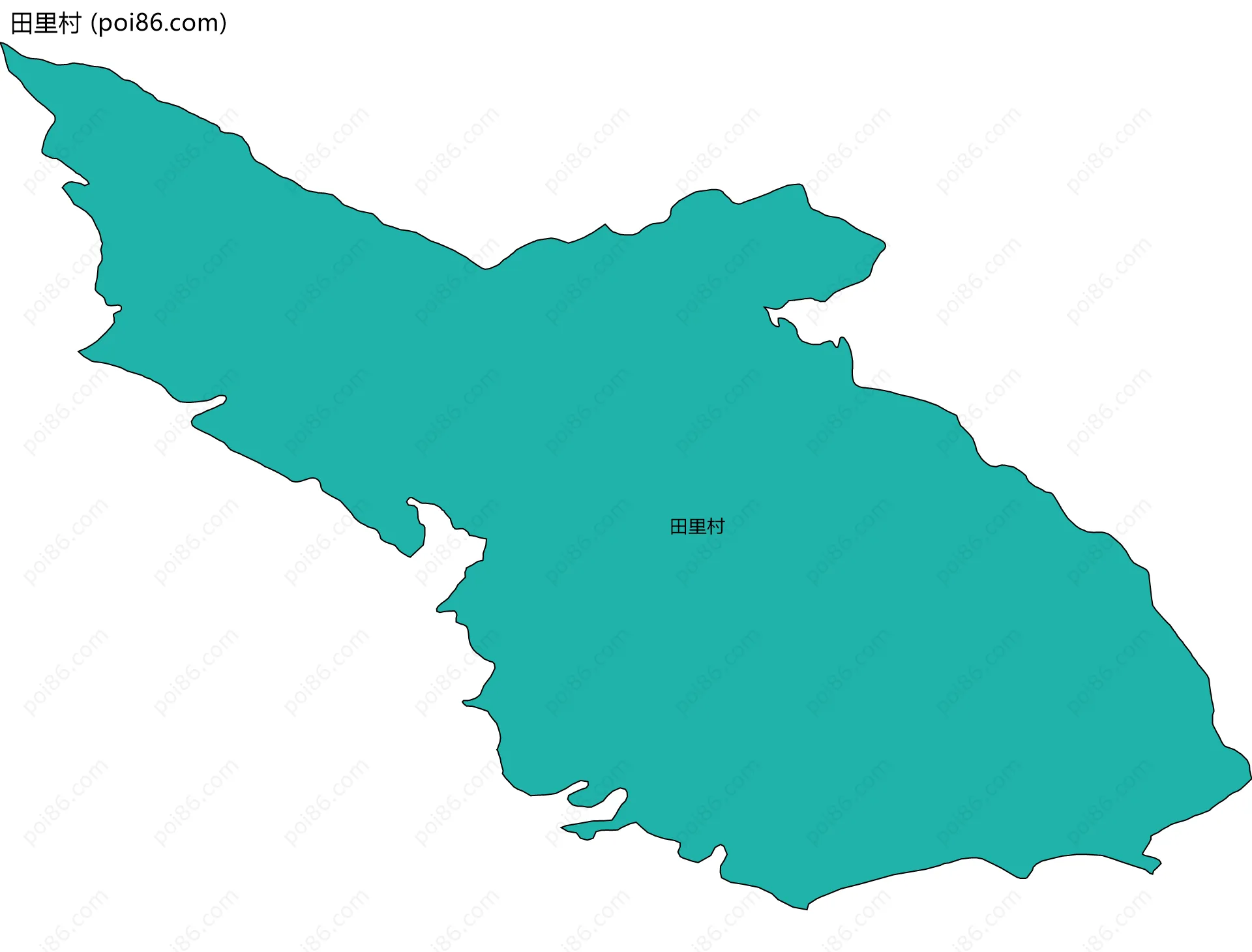 田里村边界地图