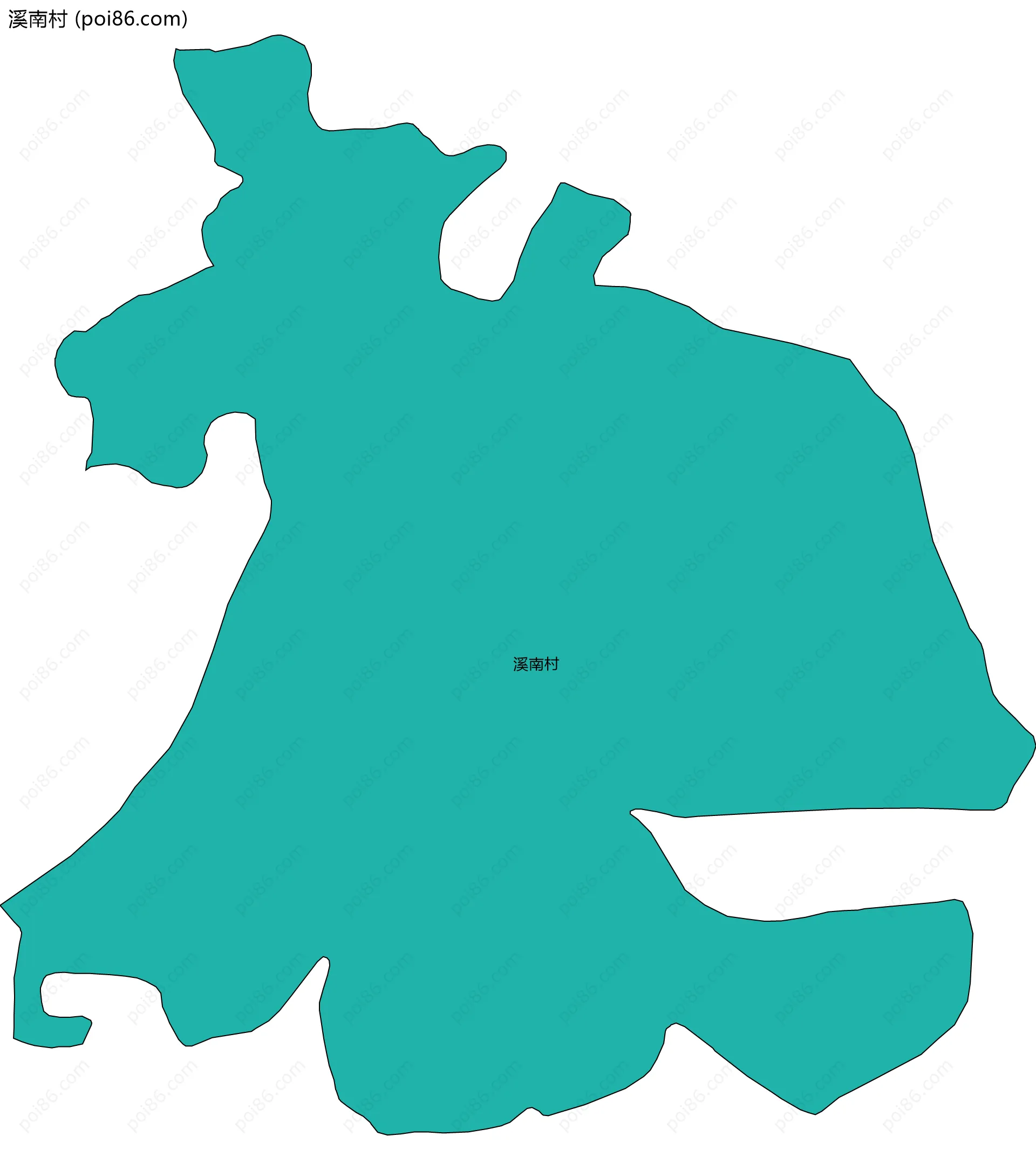 溪南村边界地图