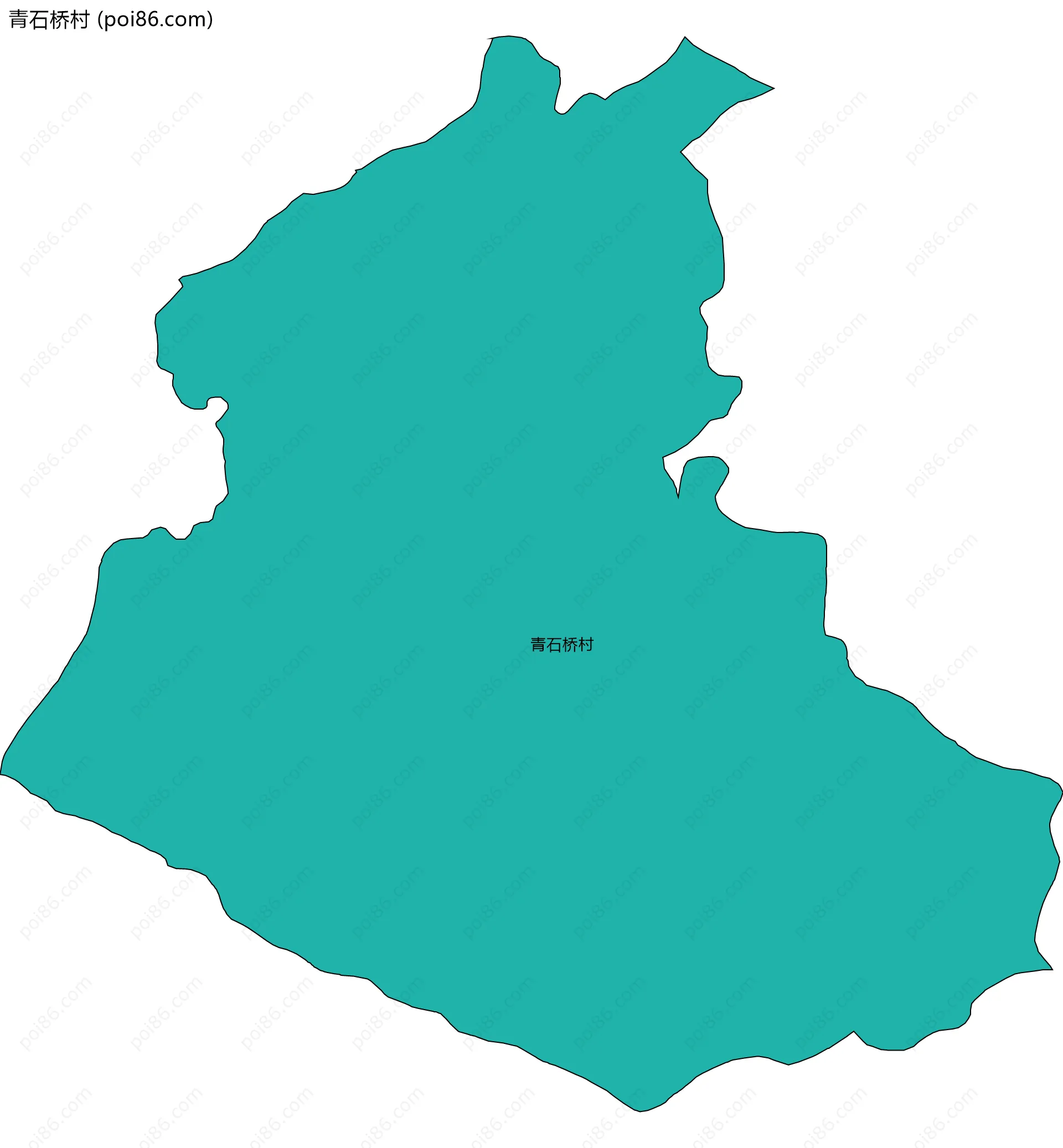 青石桥村边界地图