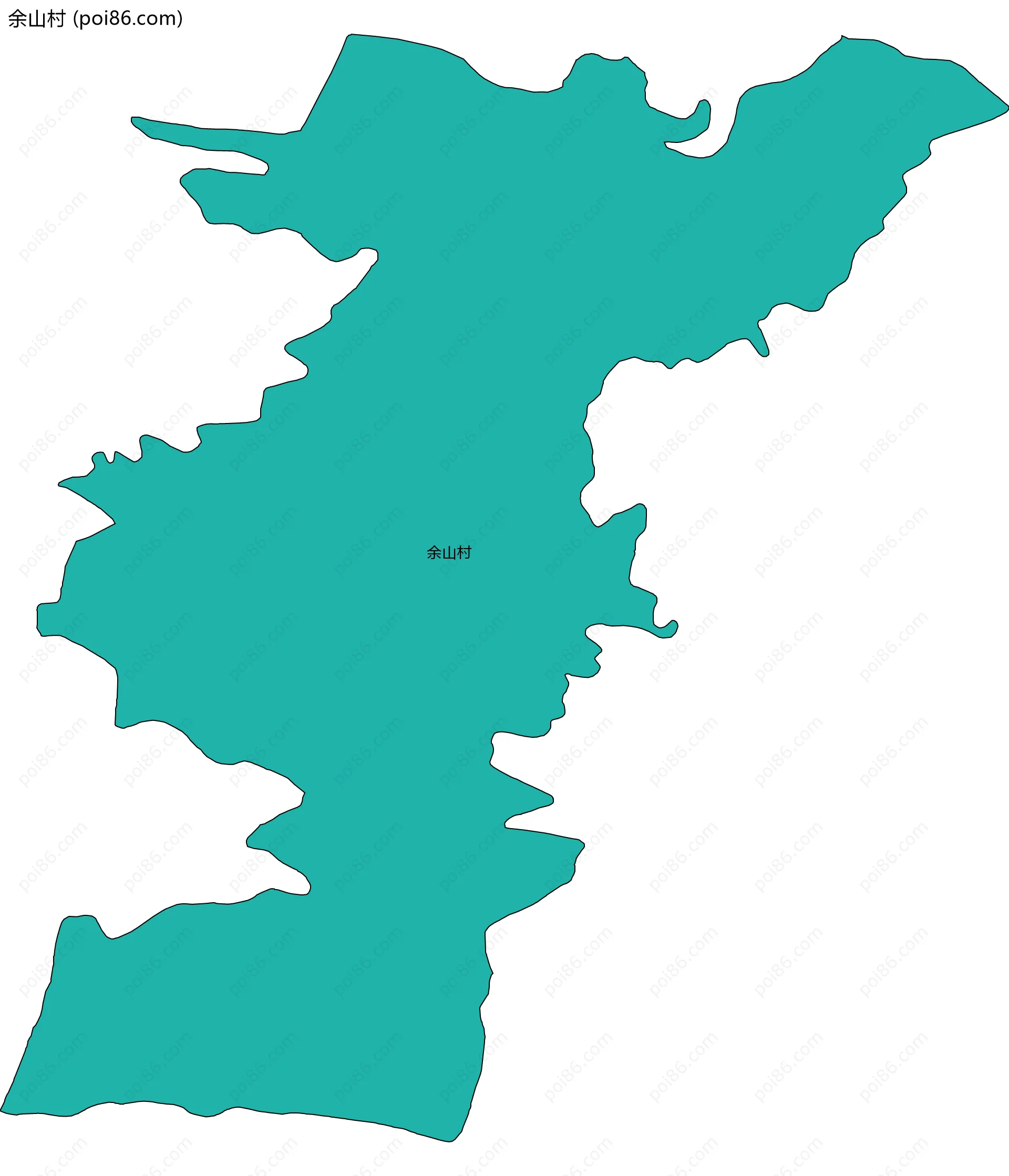 余山村边界地图