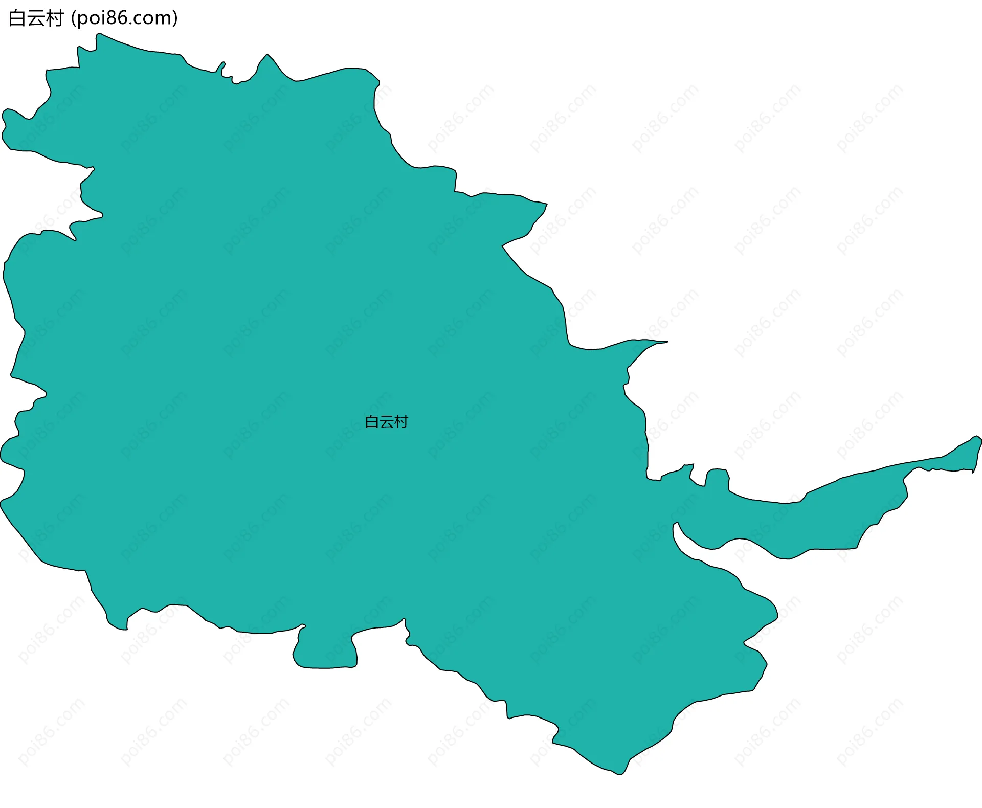 白云村边界地图