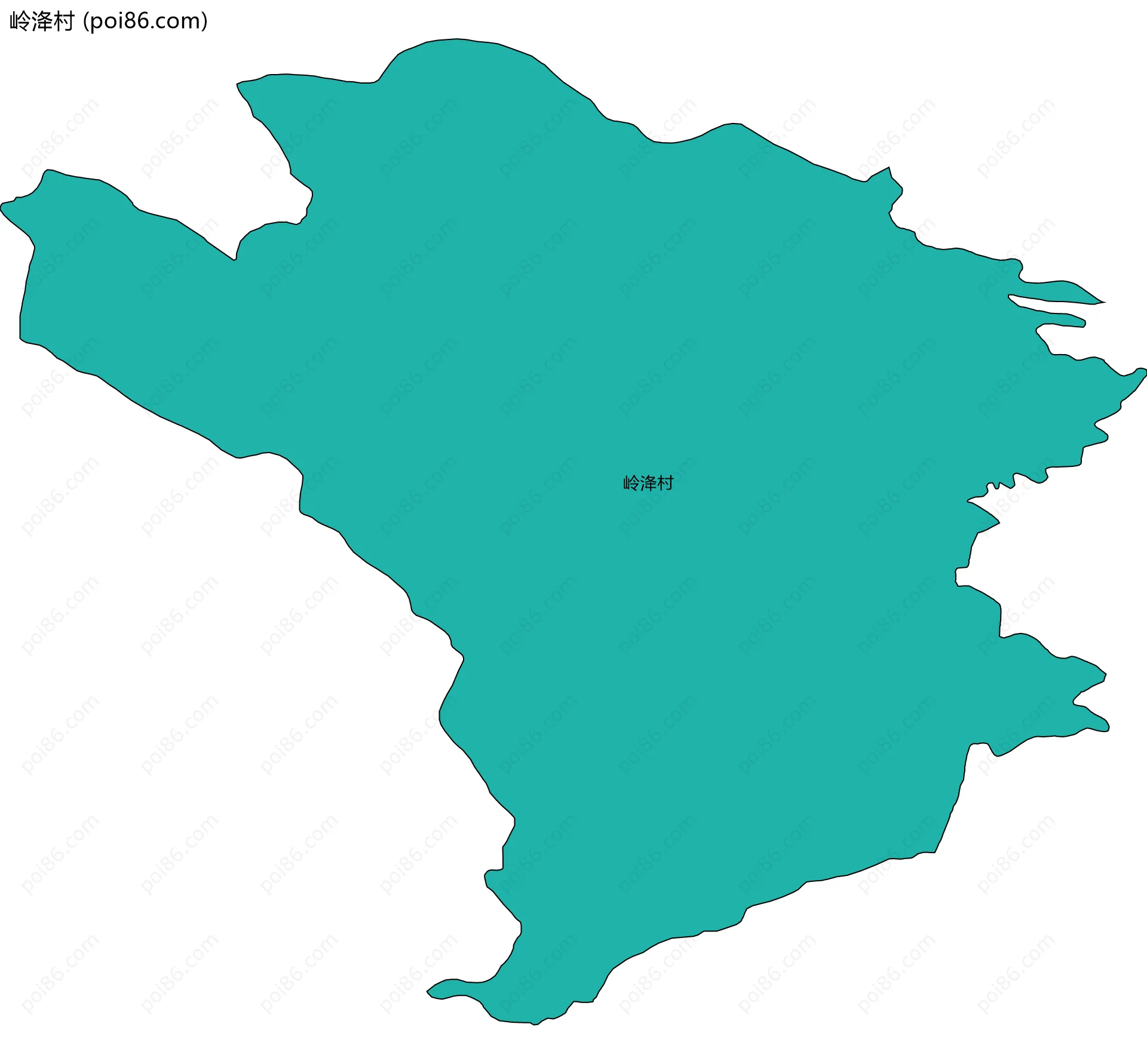 岭洚村边界地图