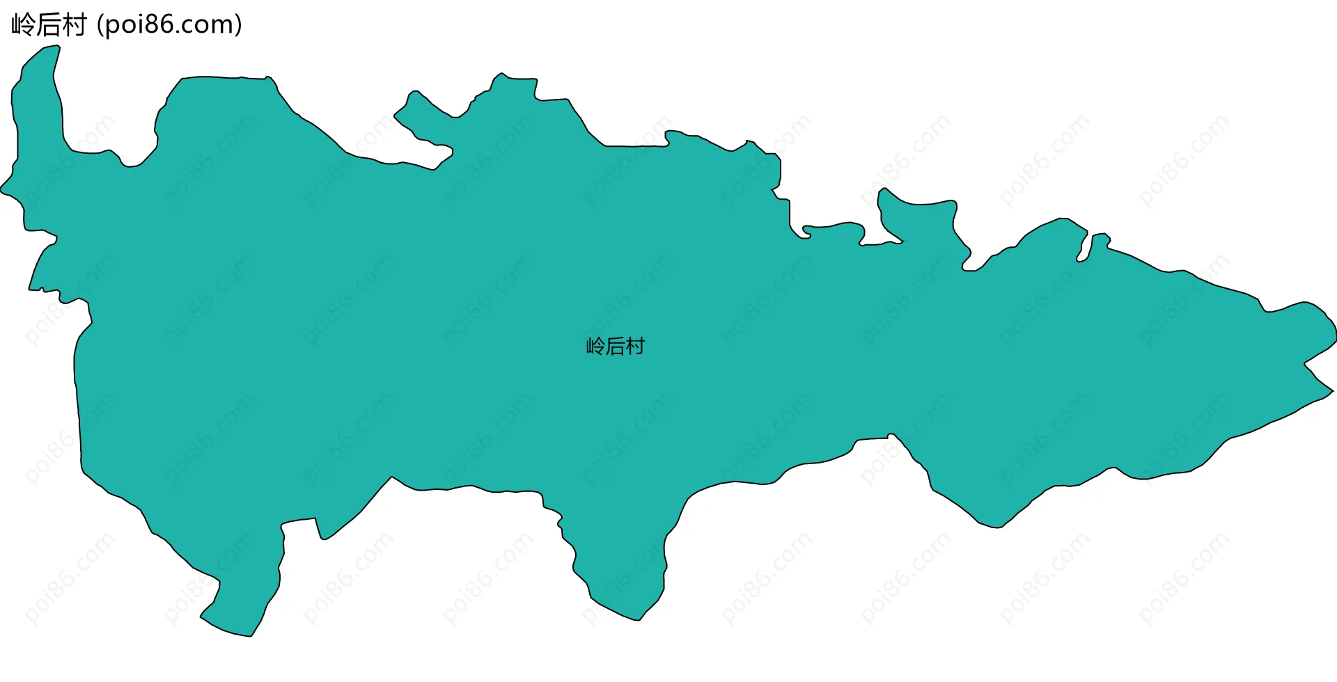 岭后村边界地图