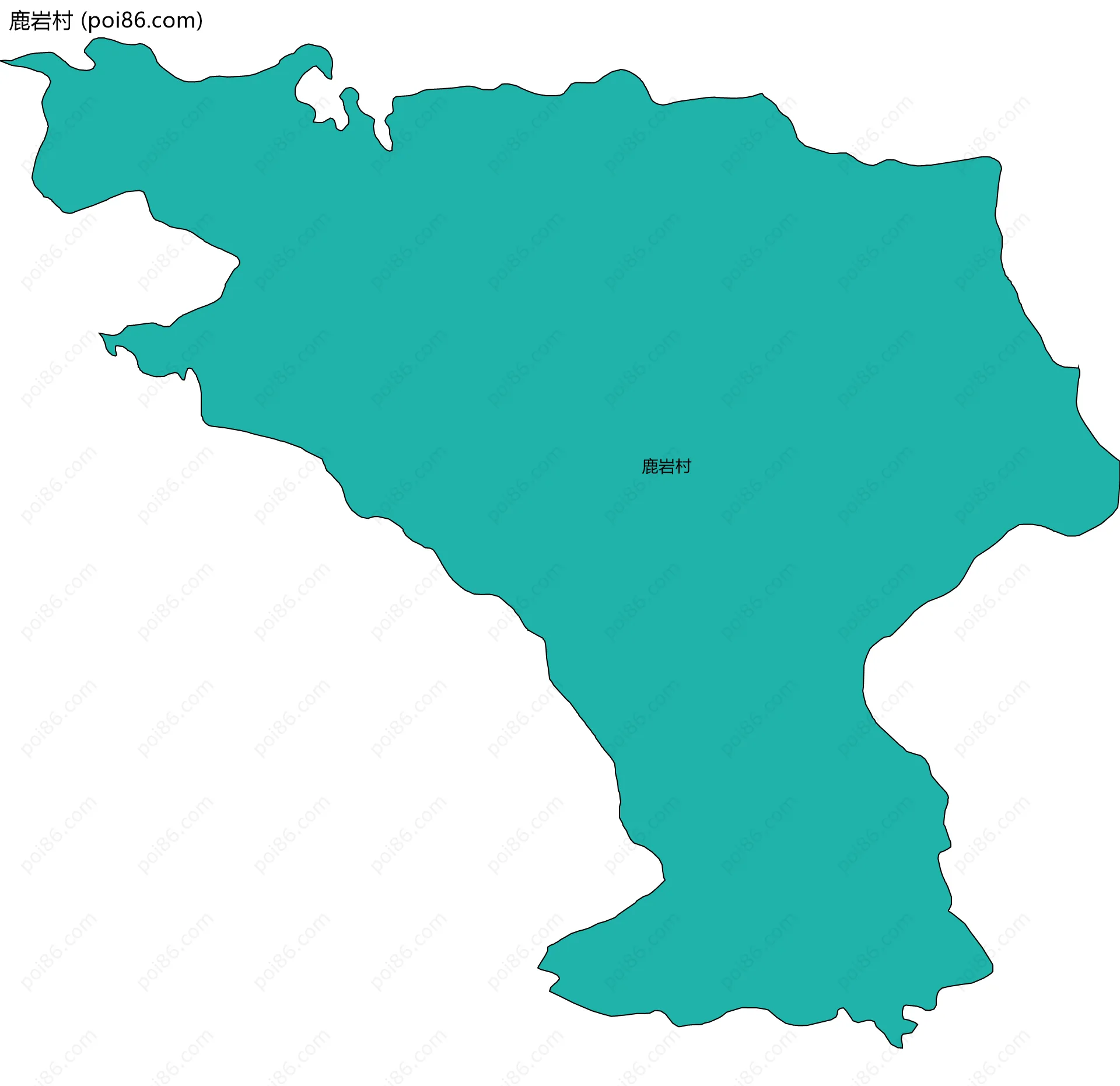 鹿岩村边界地图