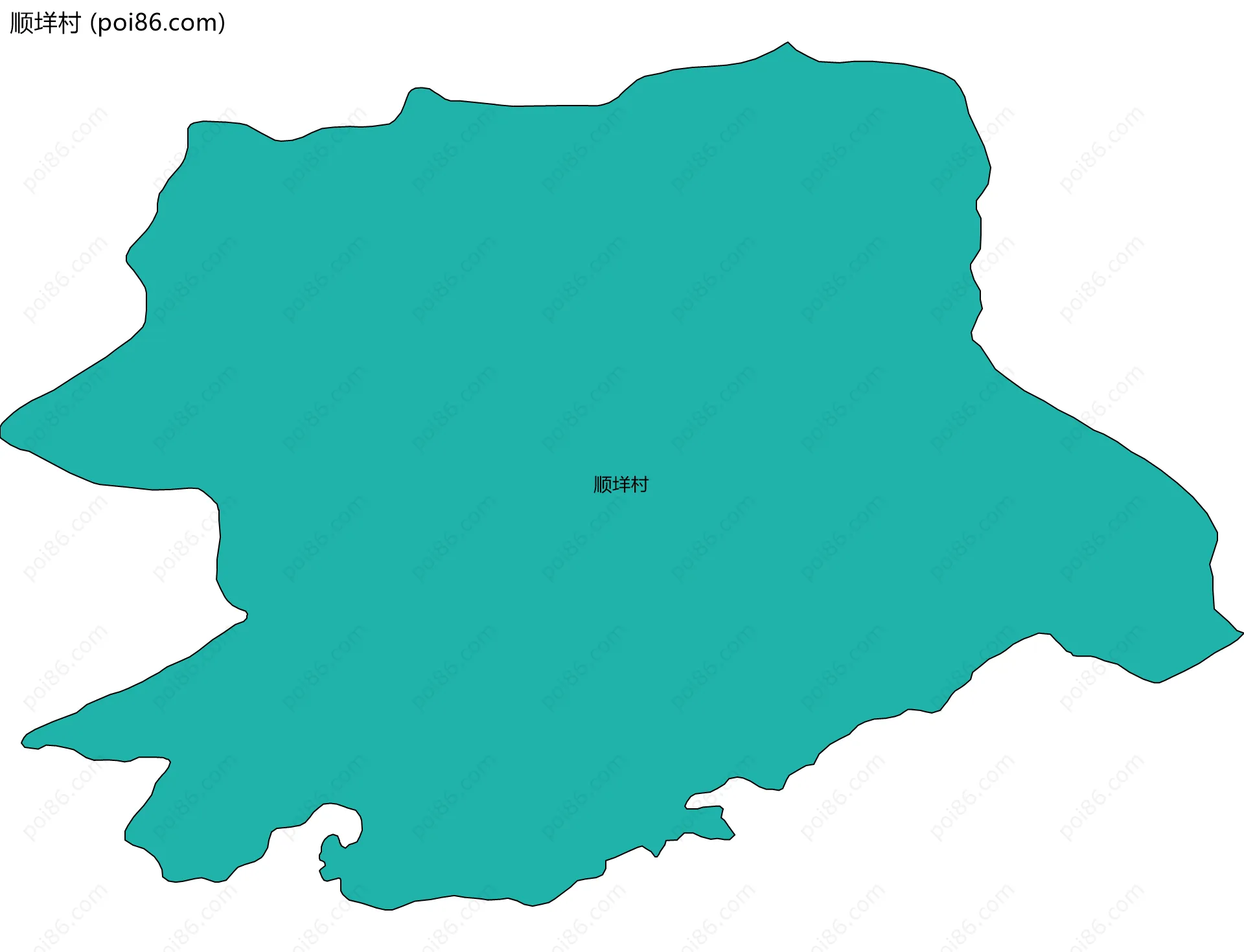 顺垟村边界地图
