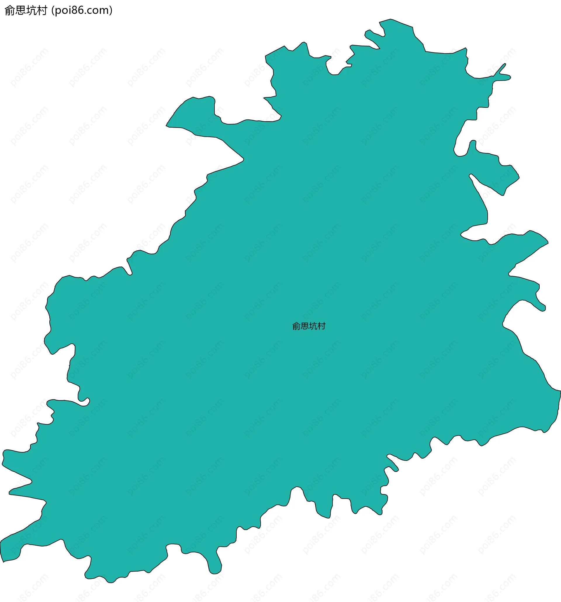 俞思坑村边界地图