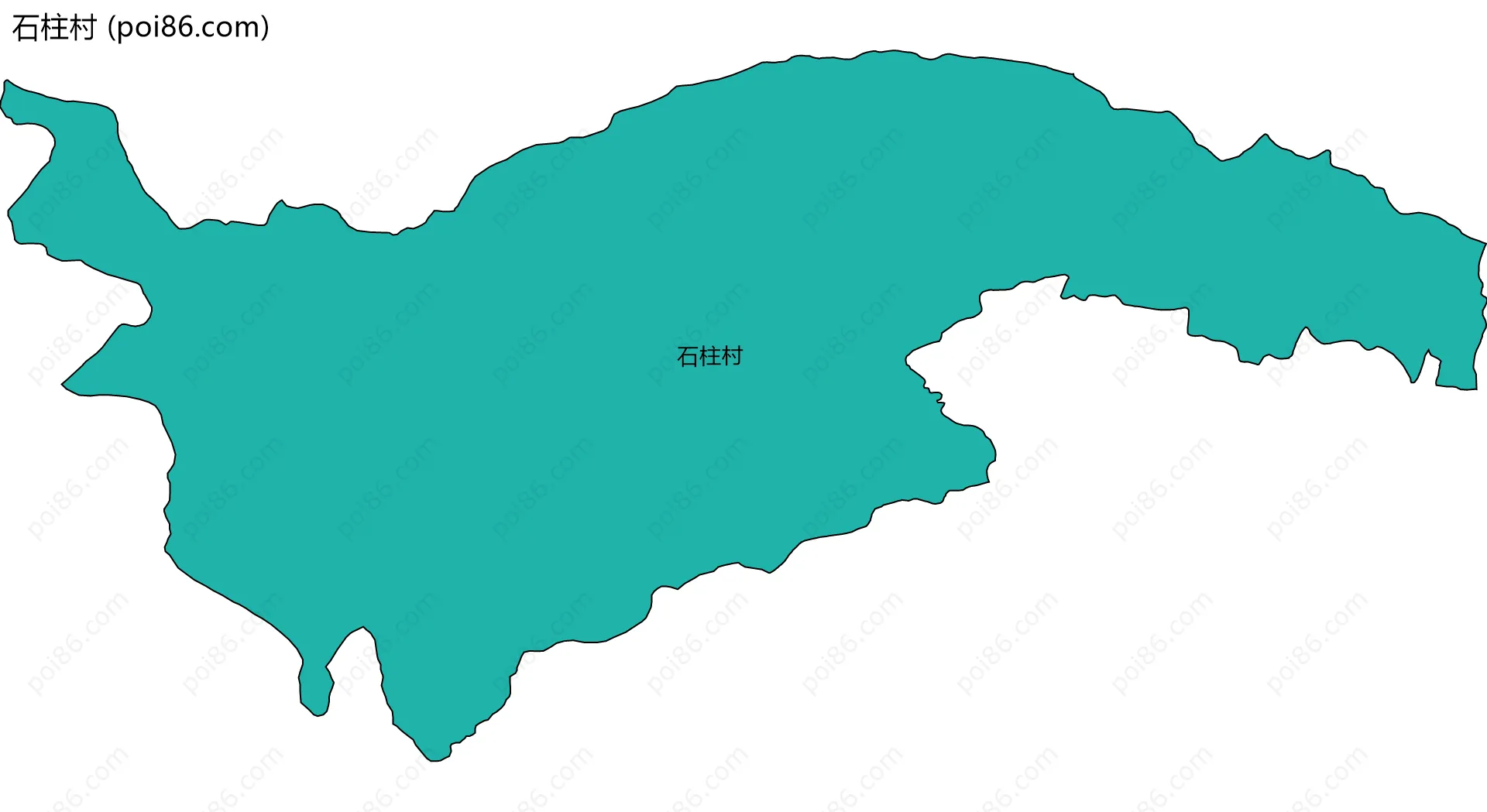 石柱村边界地图