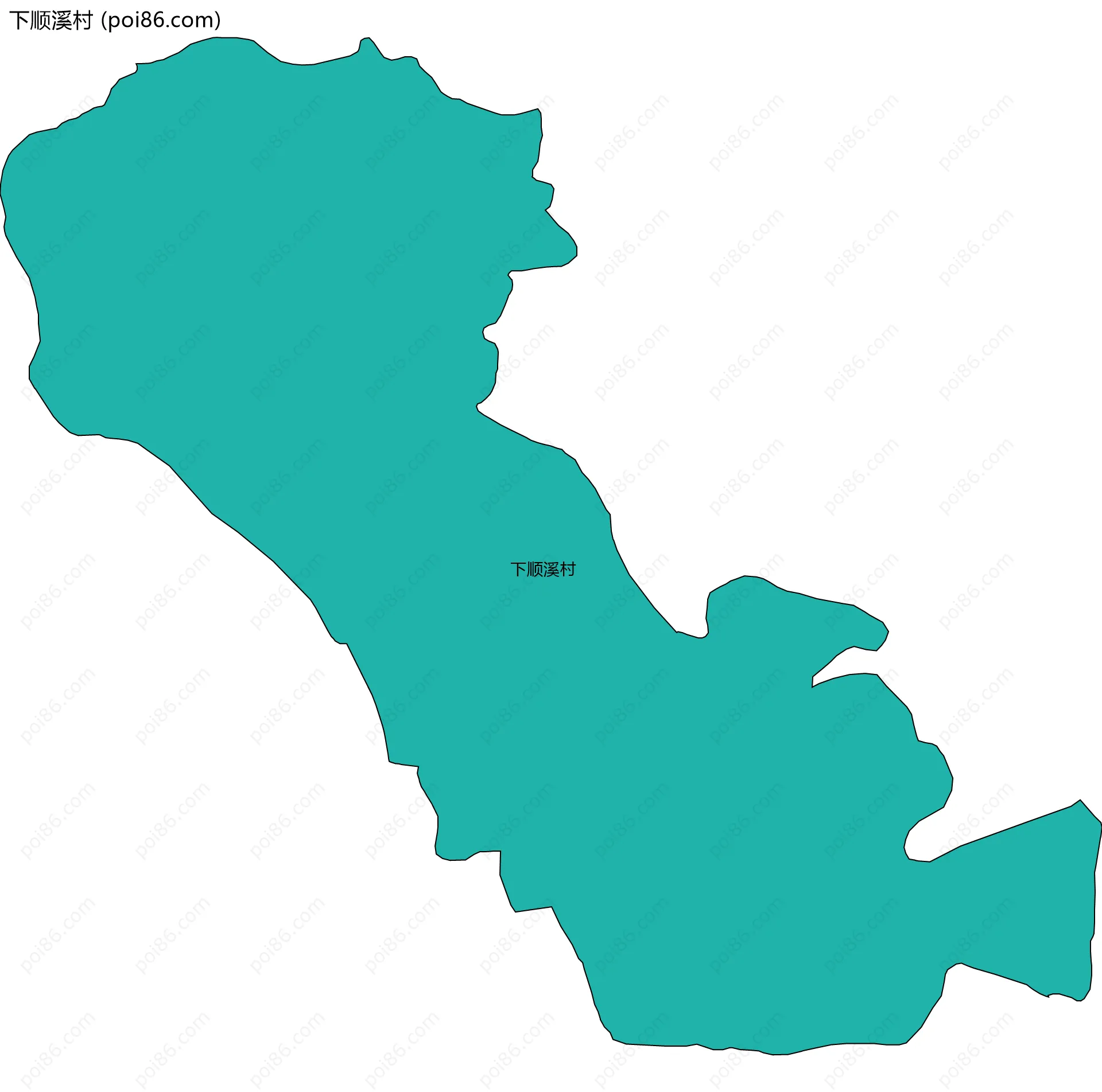 下顺溪村边界地图