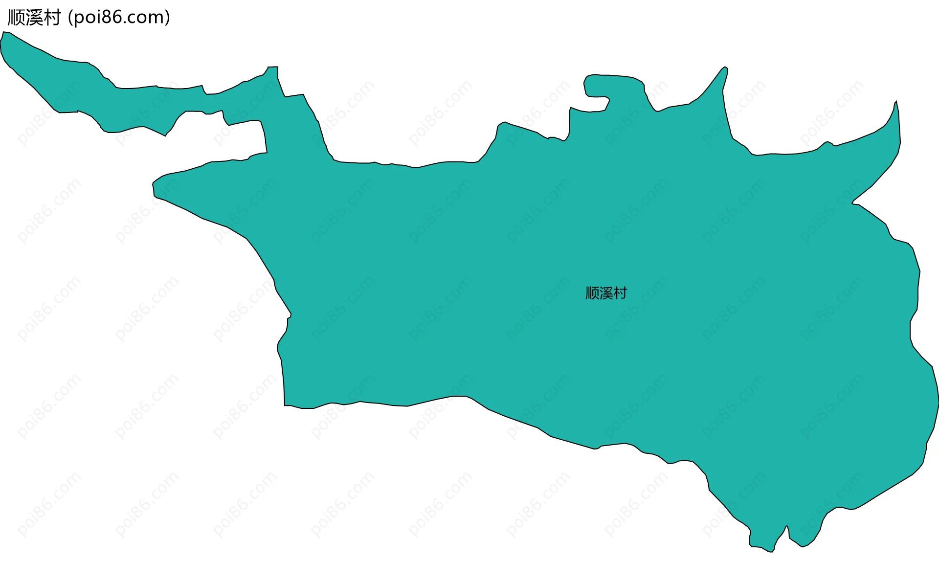顺溪村边界地图