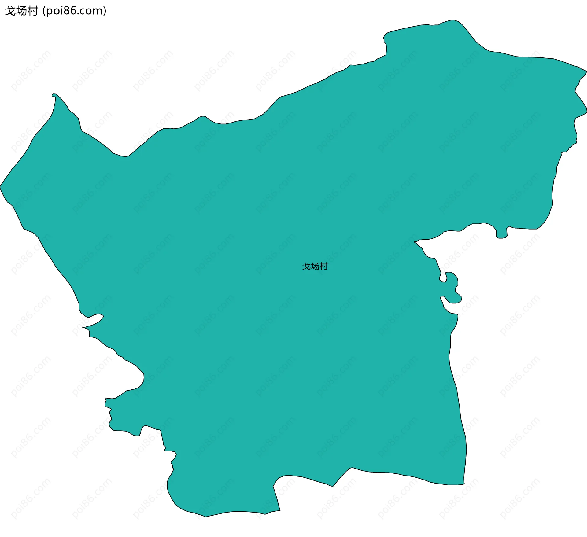 戈场村边界地图