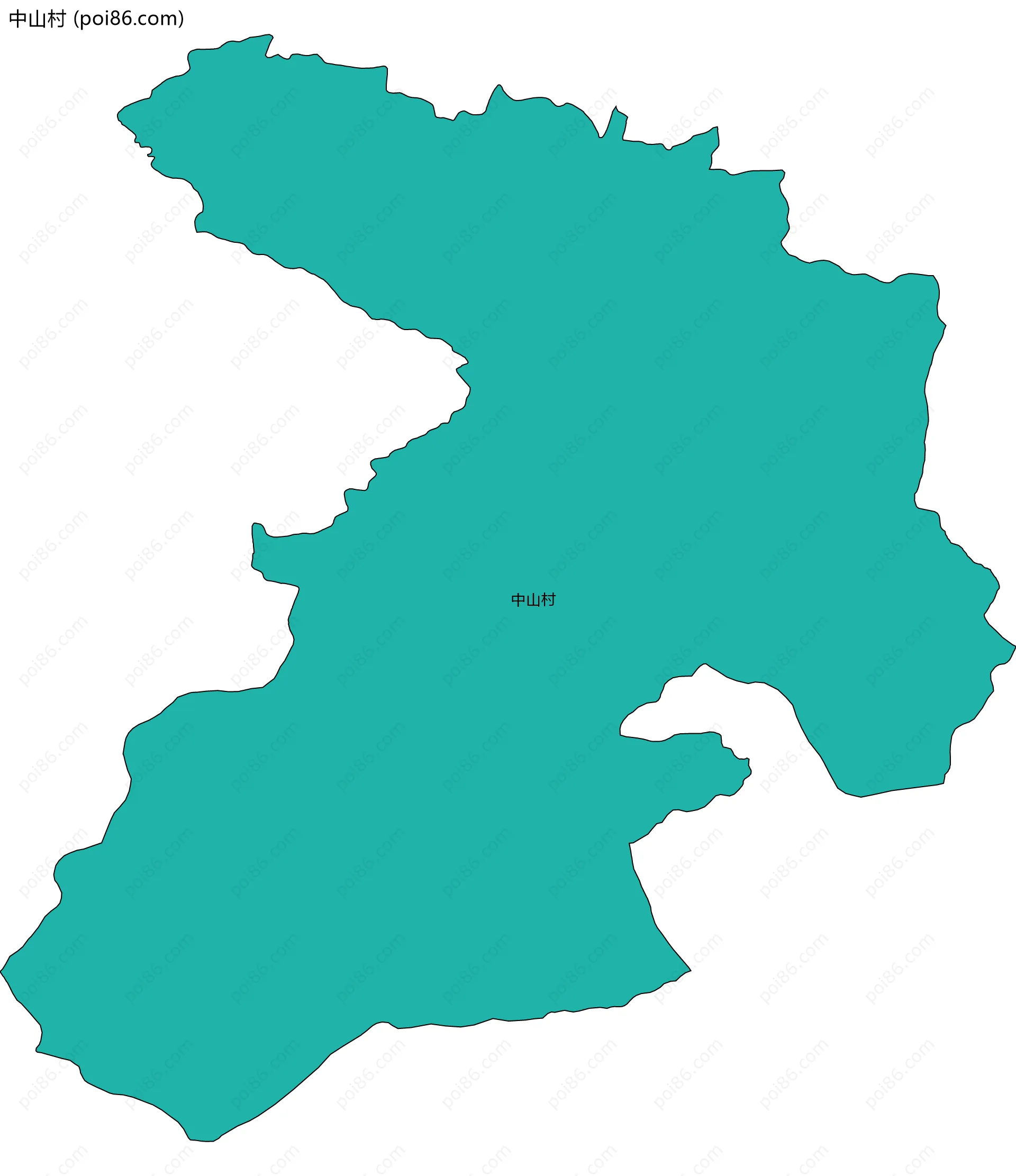 中山村边界地图