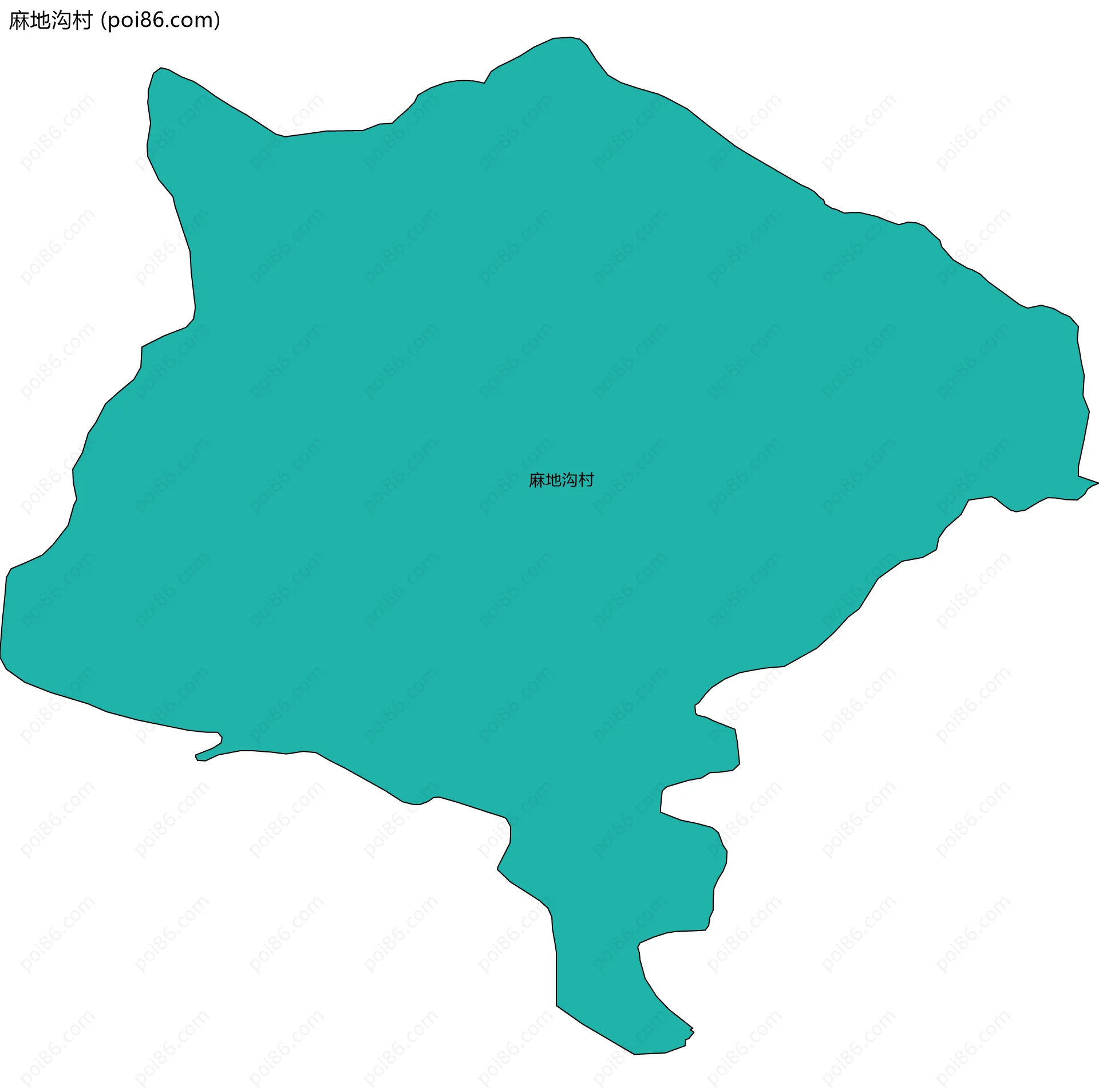 麻地沟村边界地图