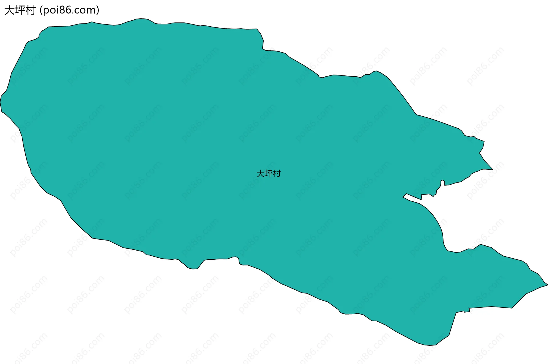 大坪村边界地图