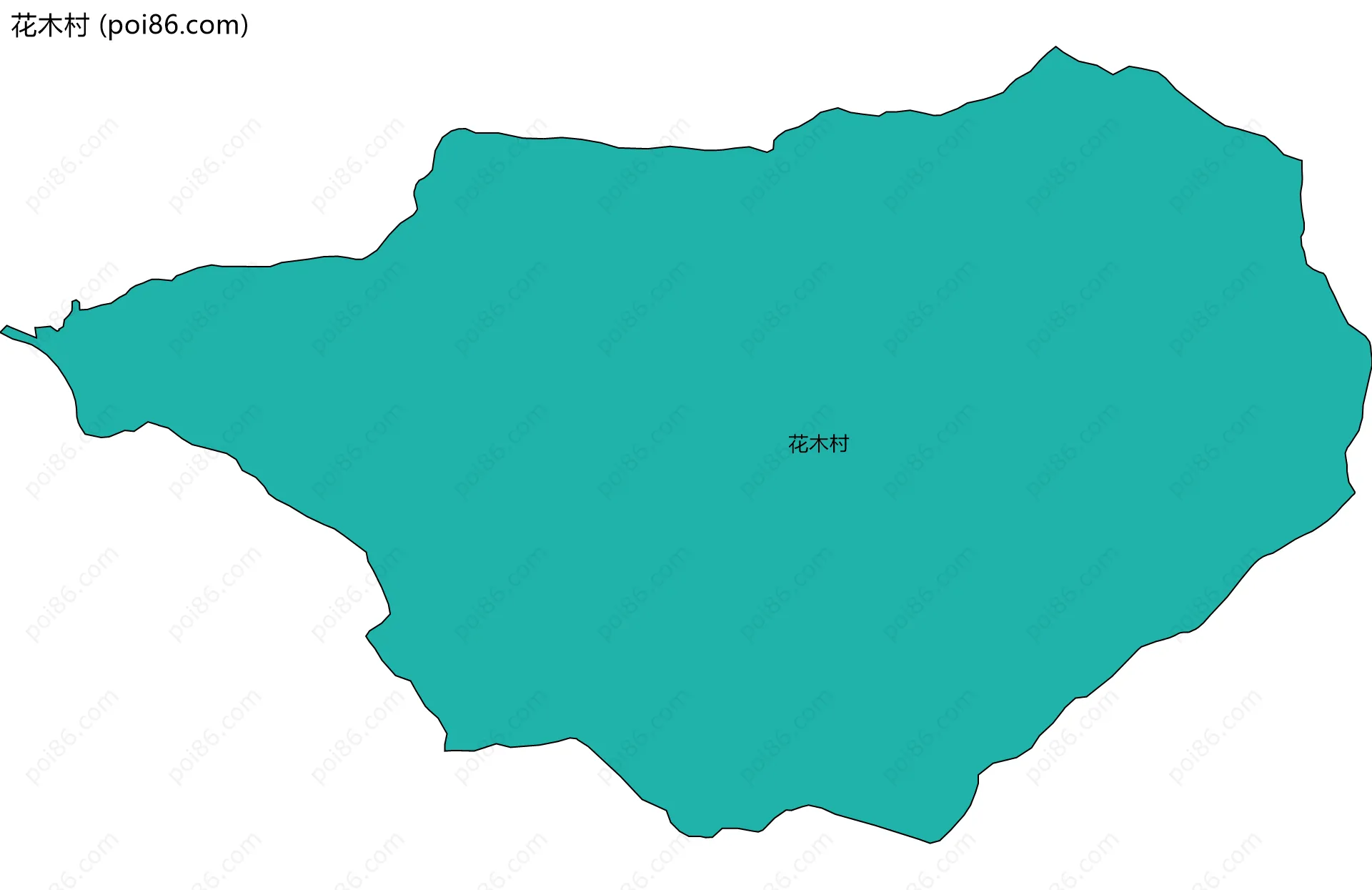 花木村边界地图