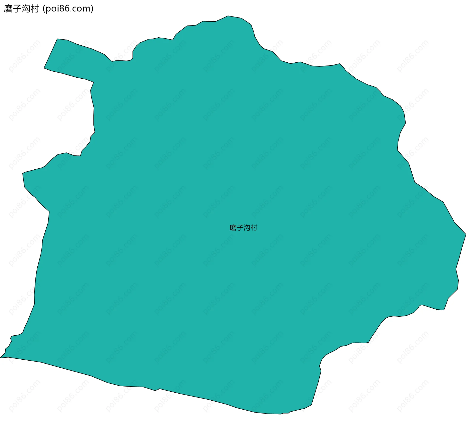 磨子沟村边界地图