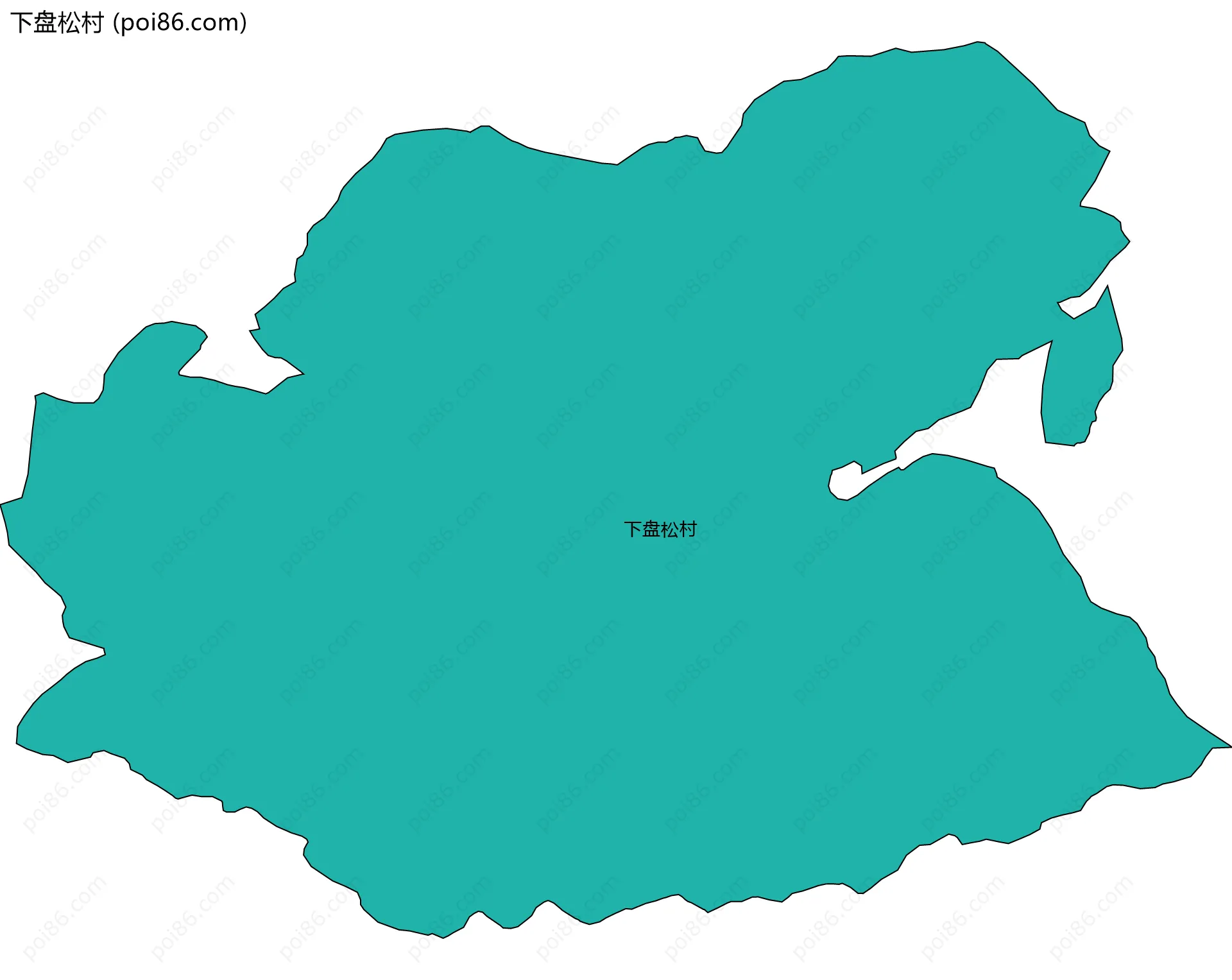 下盘松村边界地图
