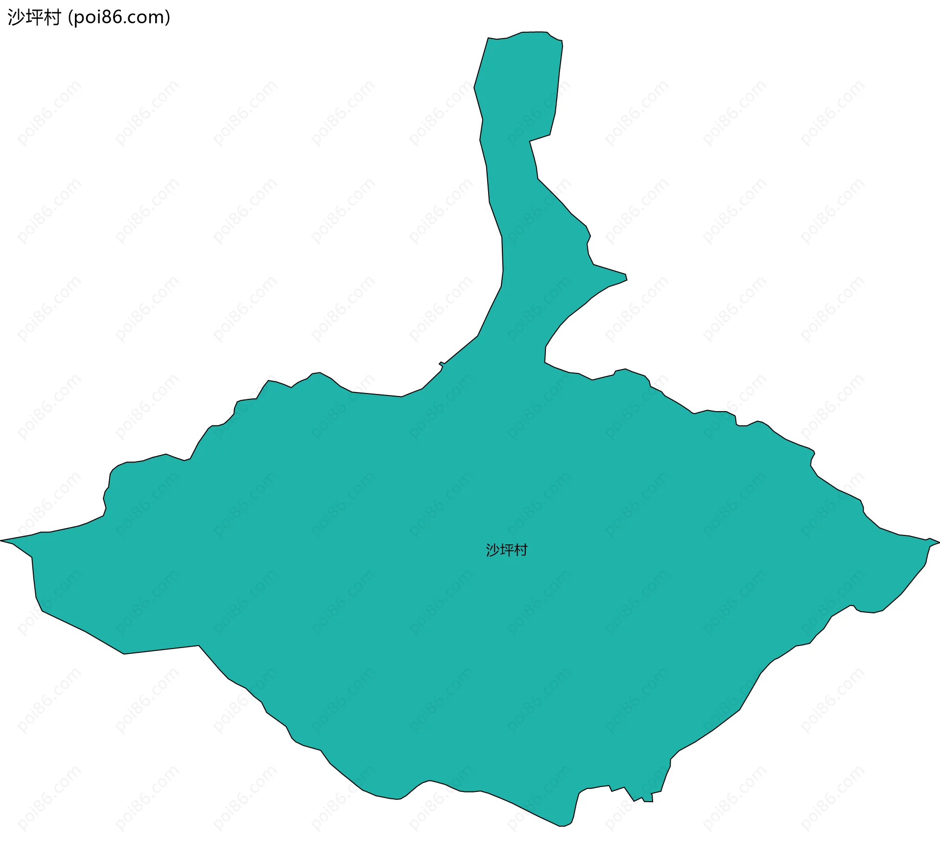 沙坪村边界地图