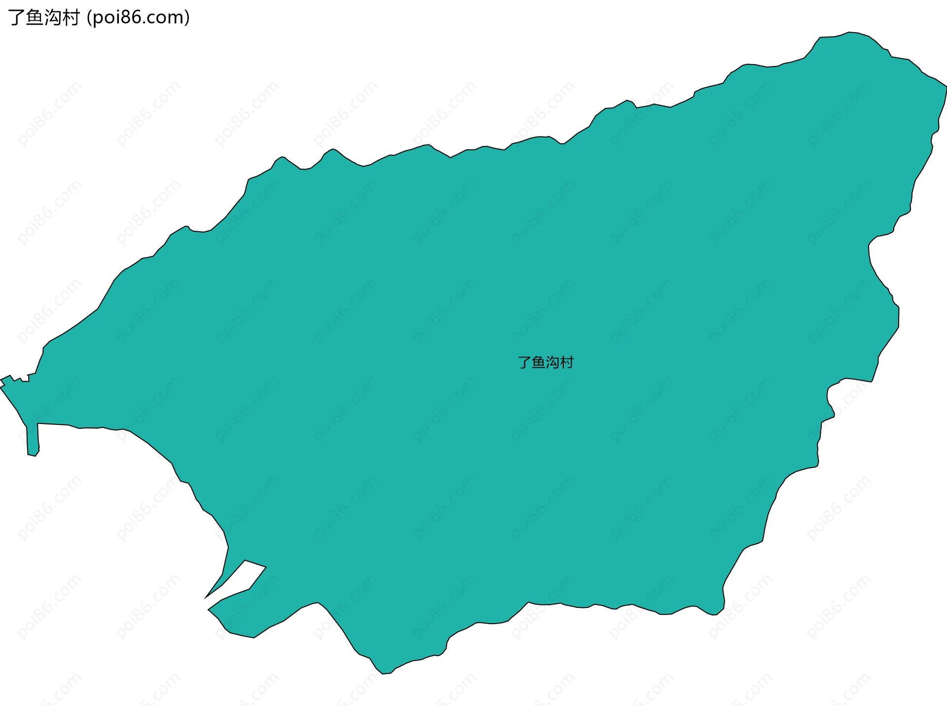 了鱼沟村边界地图
