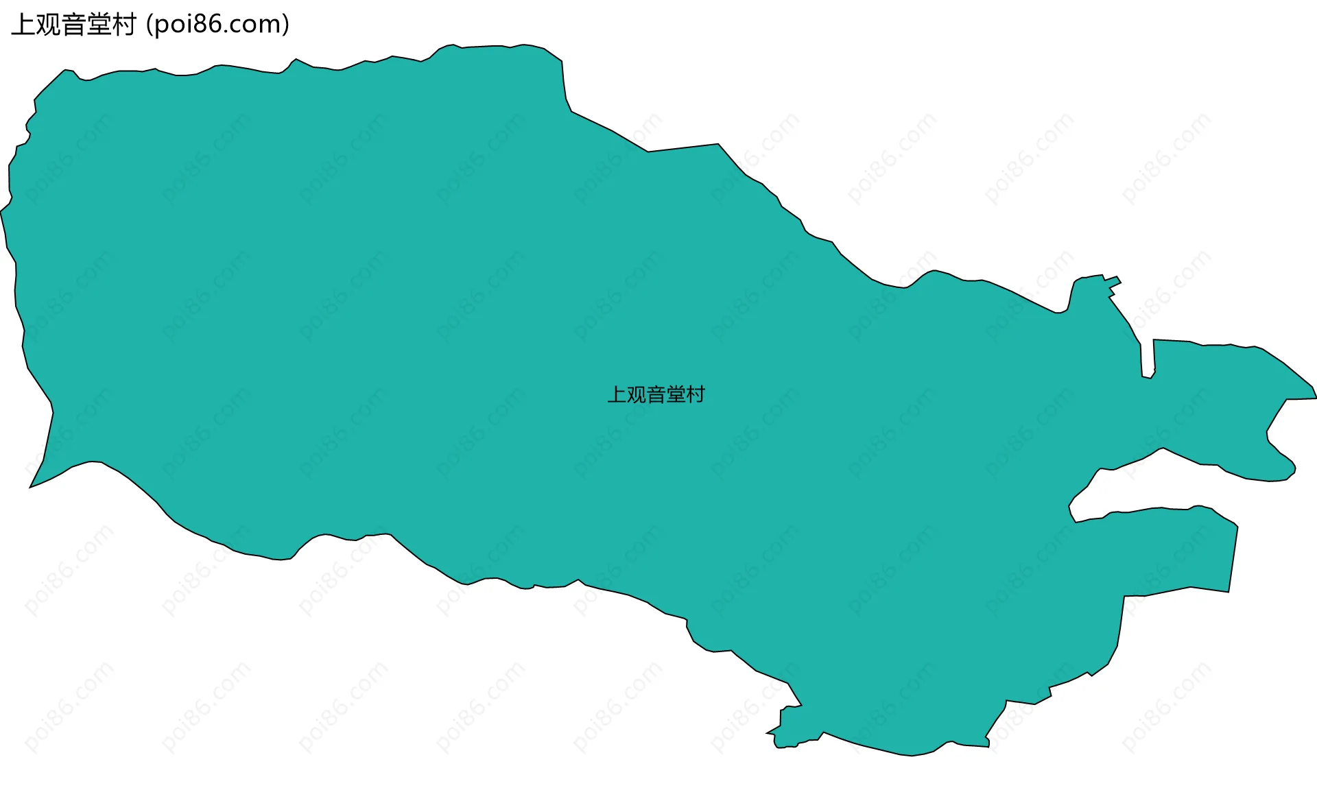 上观音堂村边界地图