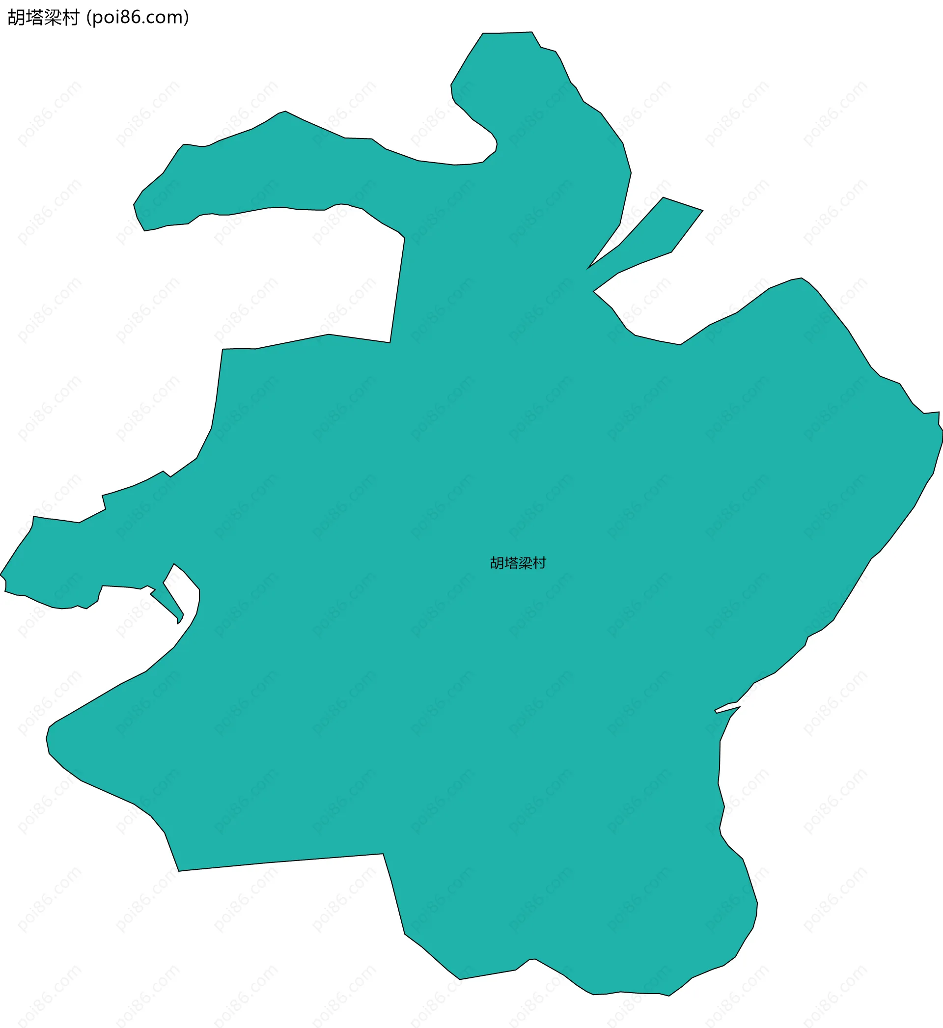 胡塔梁村边界地图