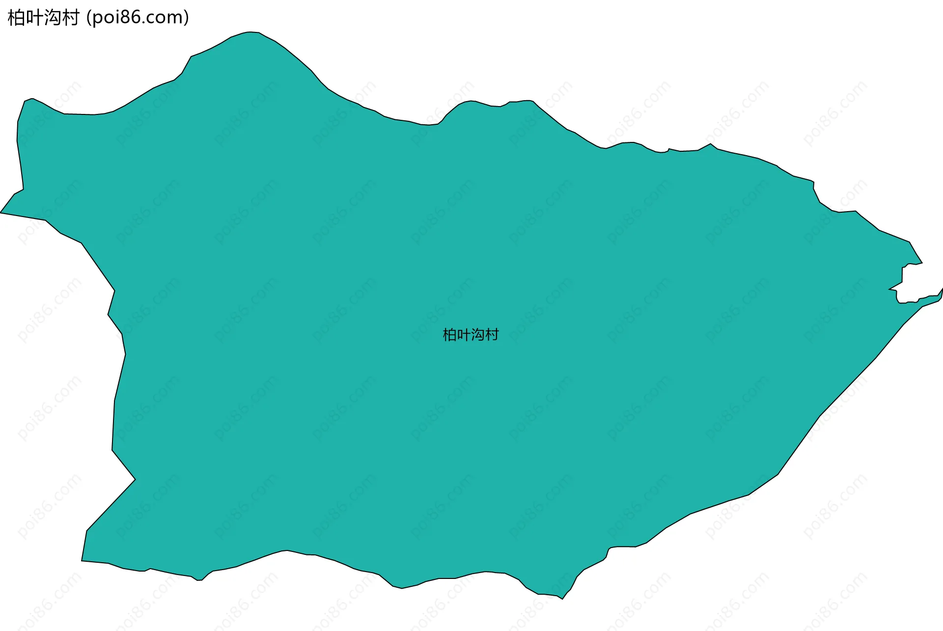 柏叶沟村边界地图