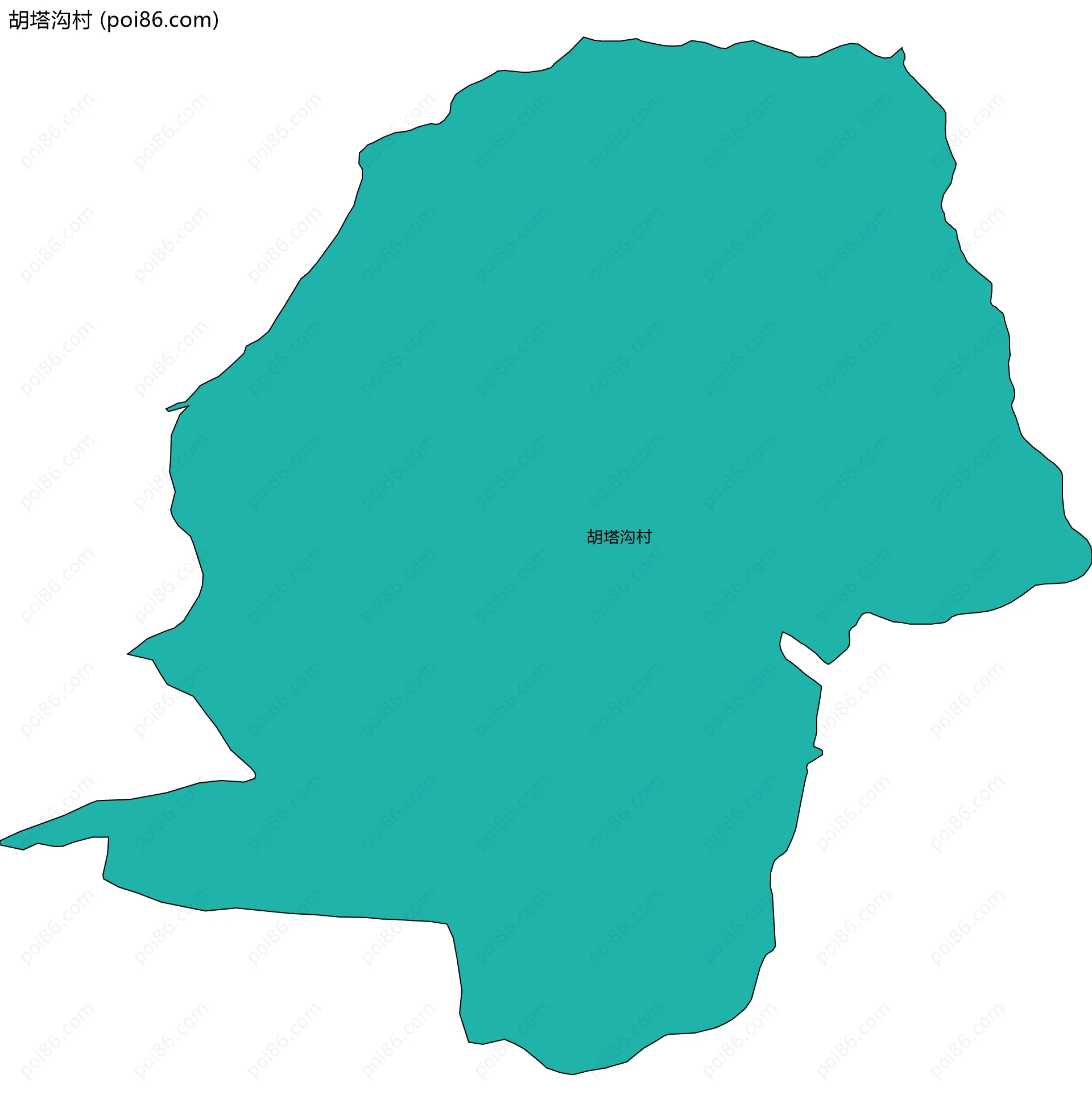 胡塔沟村边界地图