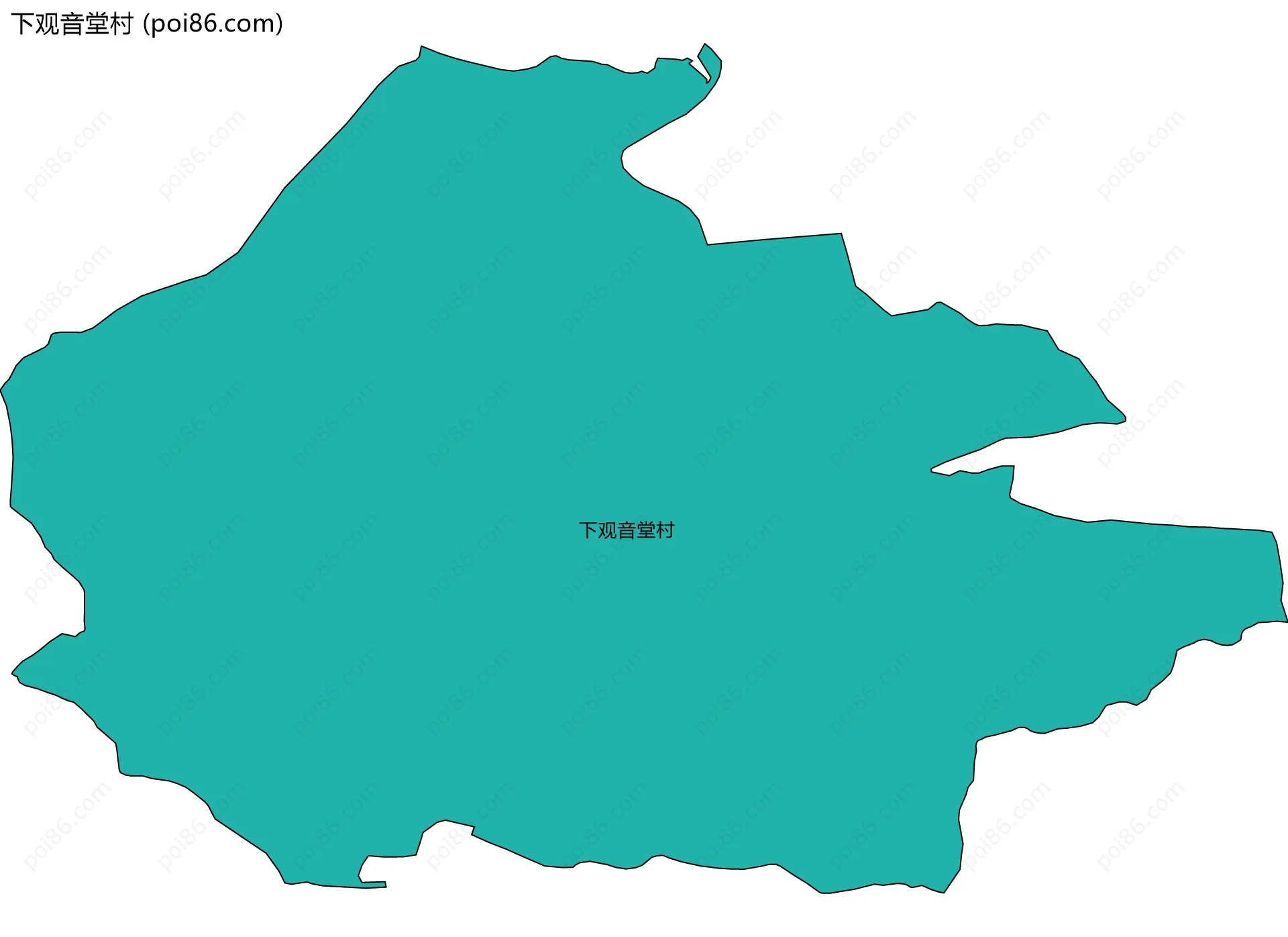 下观音堂村边界地图
