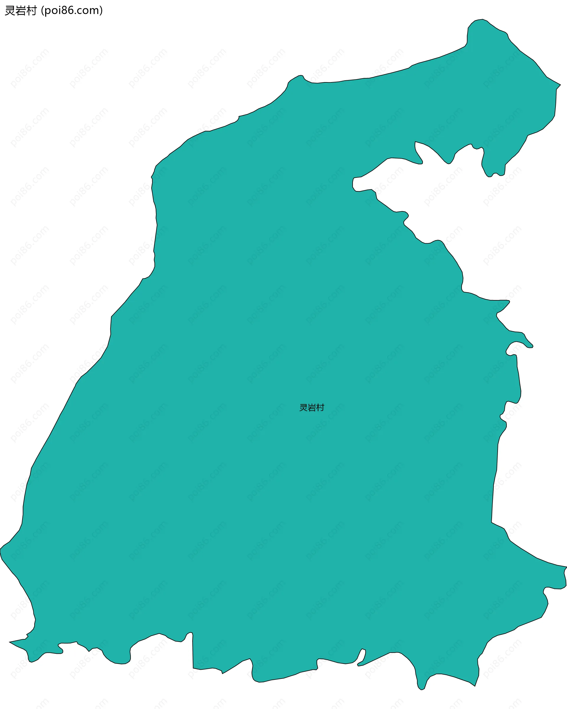 灵岩村边界地图