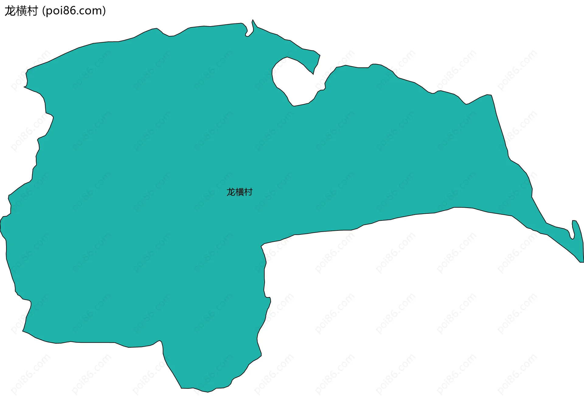 龙横村边界地图