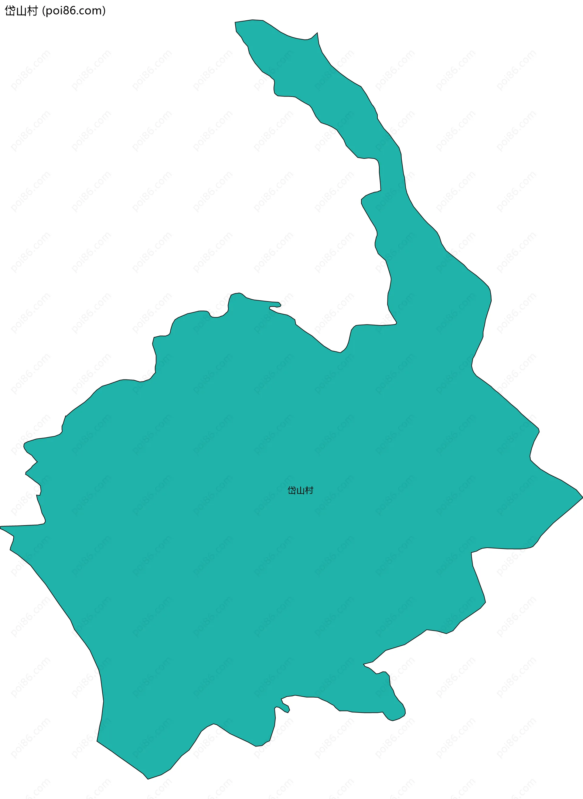 岱山村边界地图