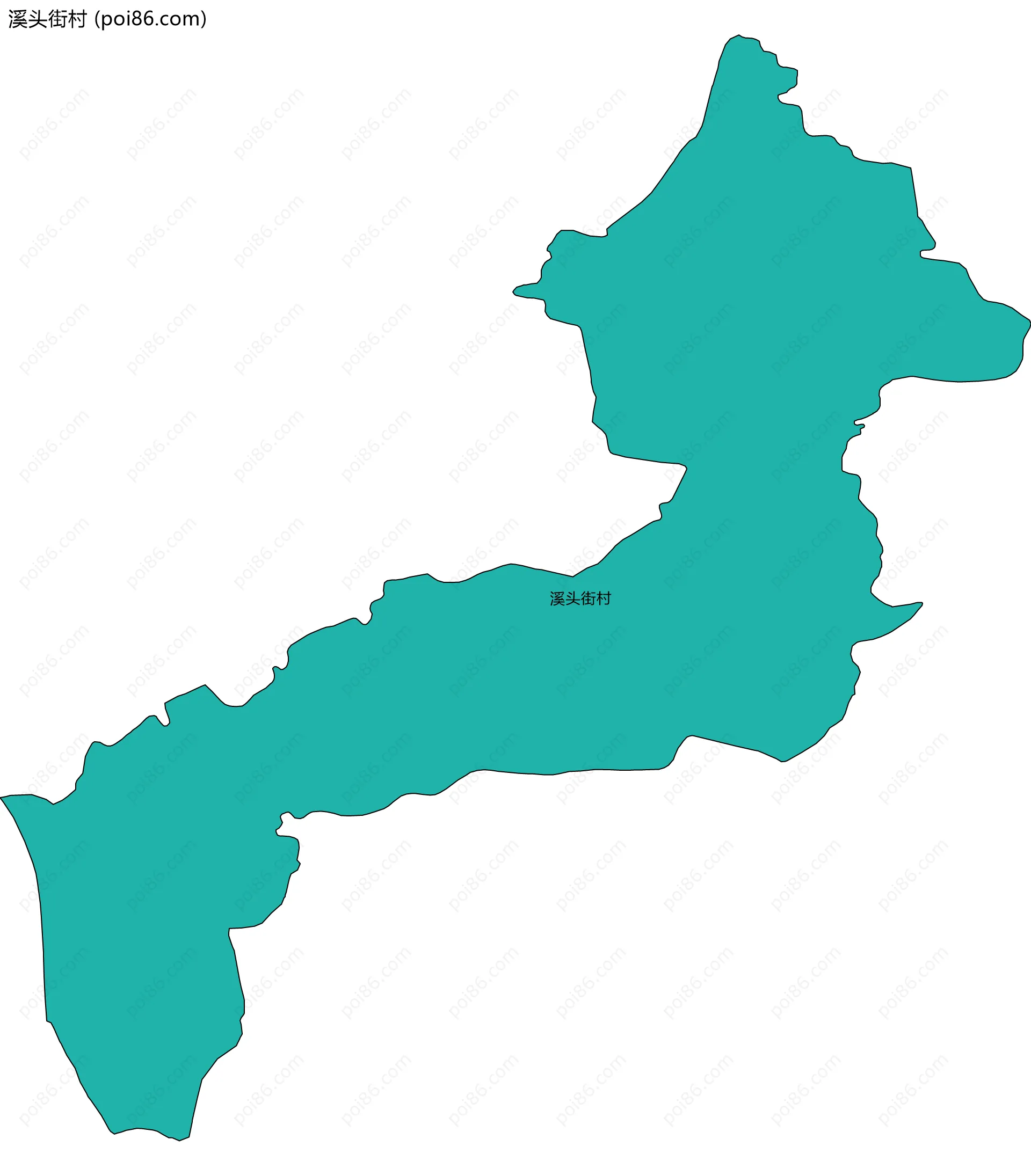 溪头街村边界地图