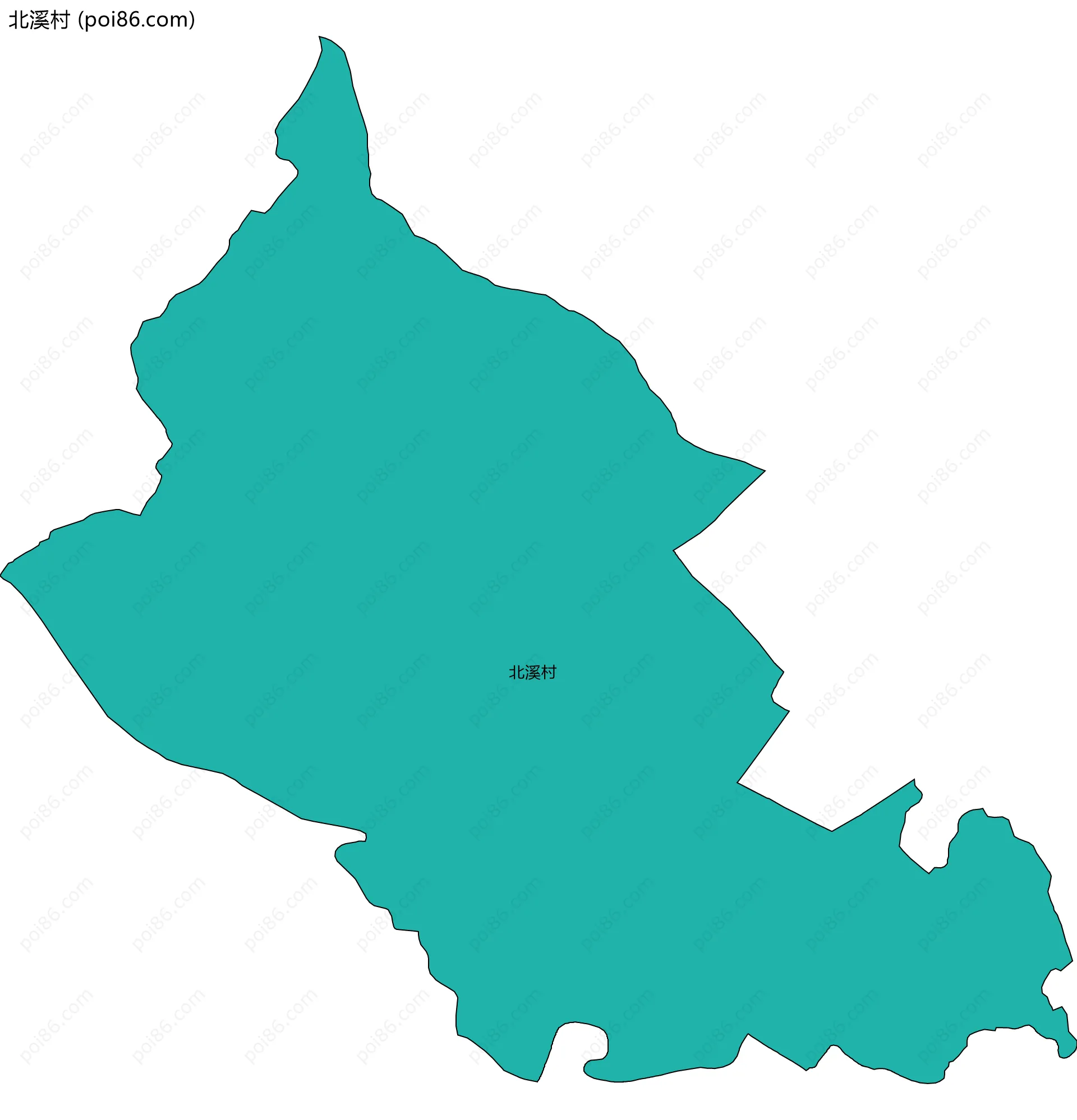 北溪村边界地图
