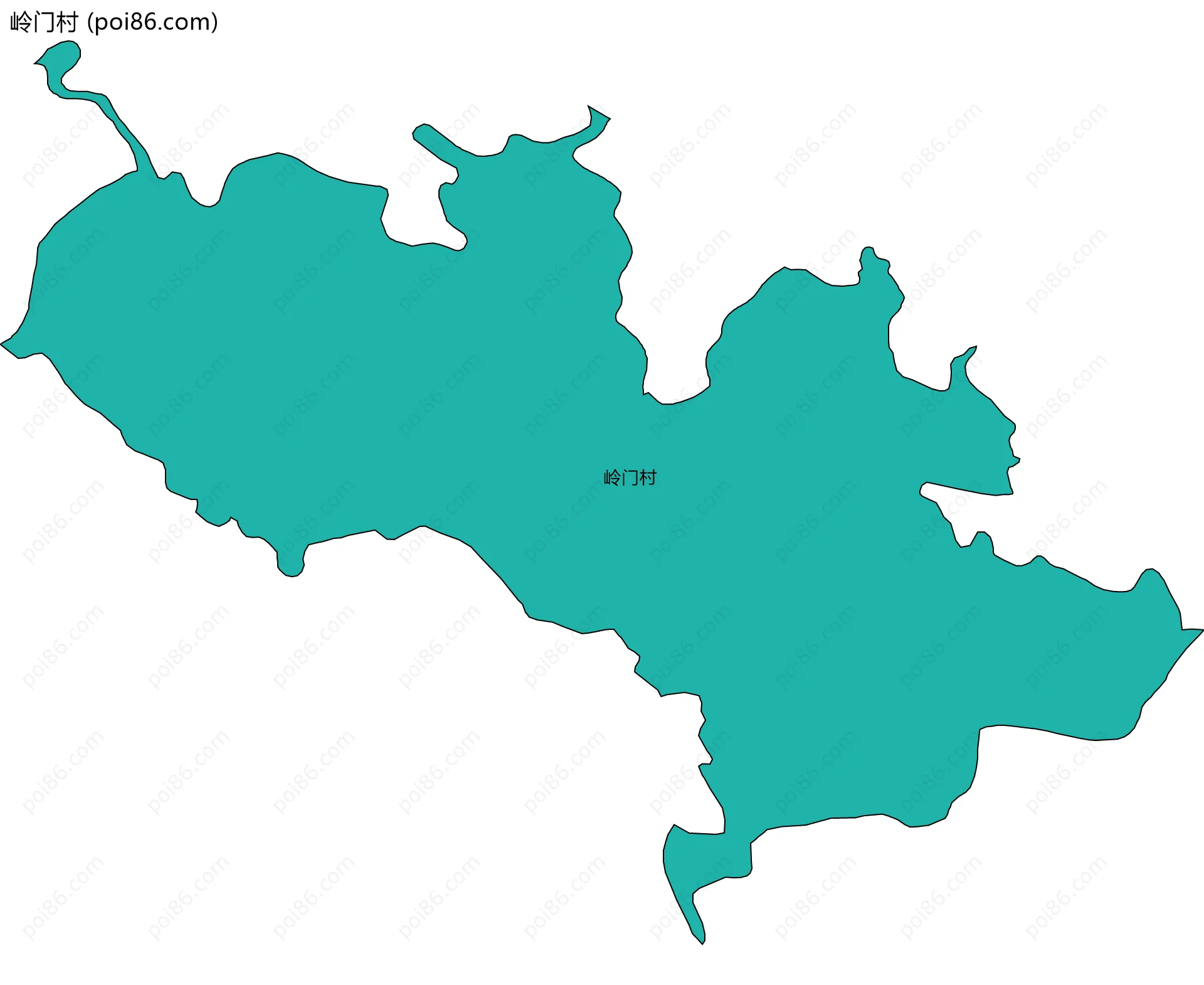 岭门村边界地图