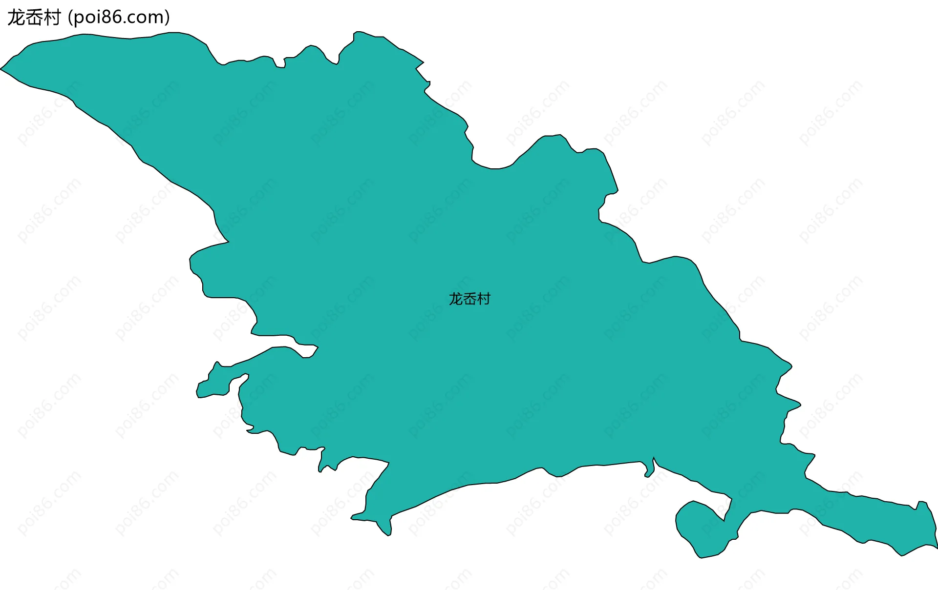 龙岙村边界地图