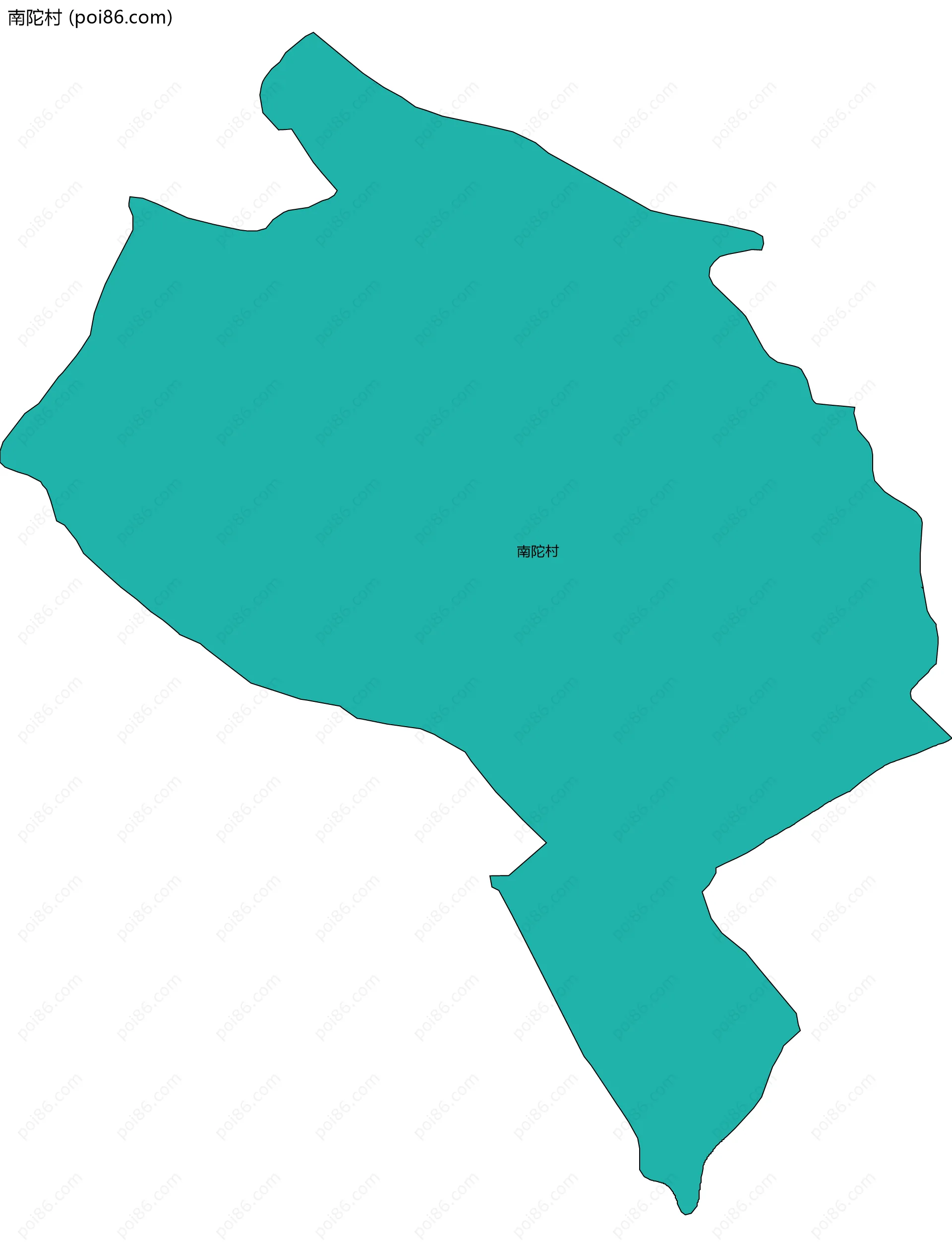 南陀村边界地图