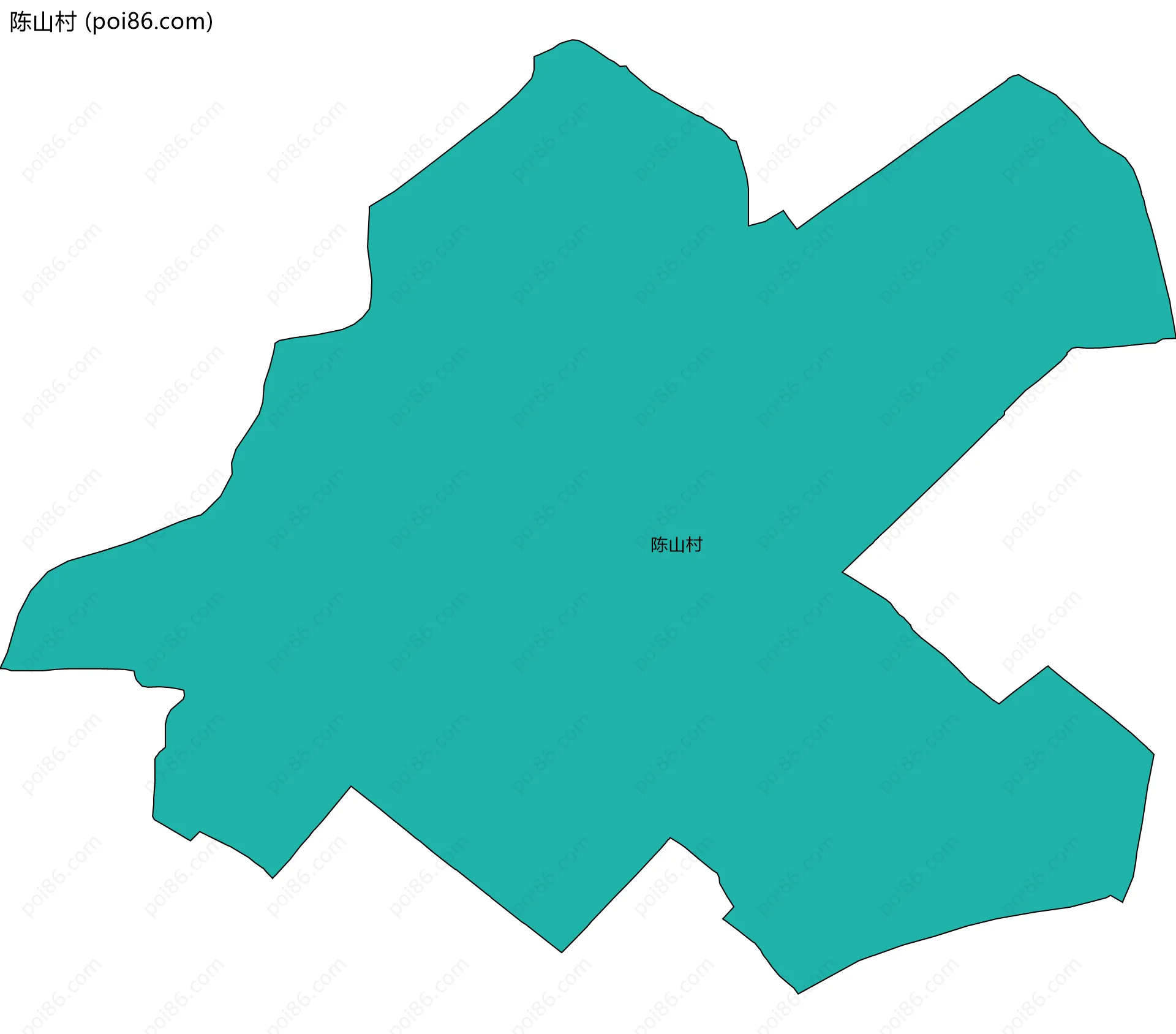 陈山村边界地图