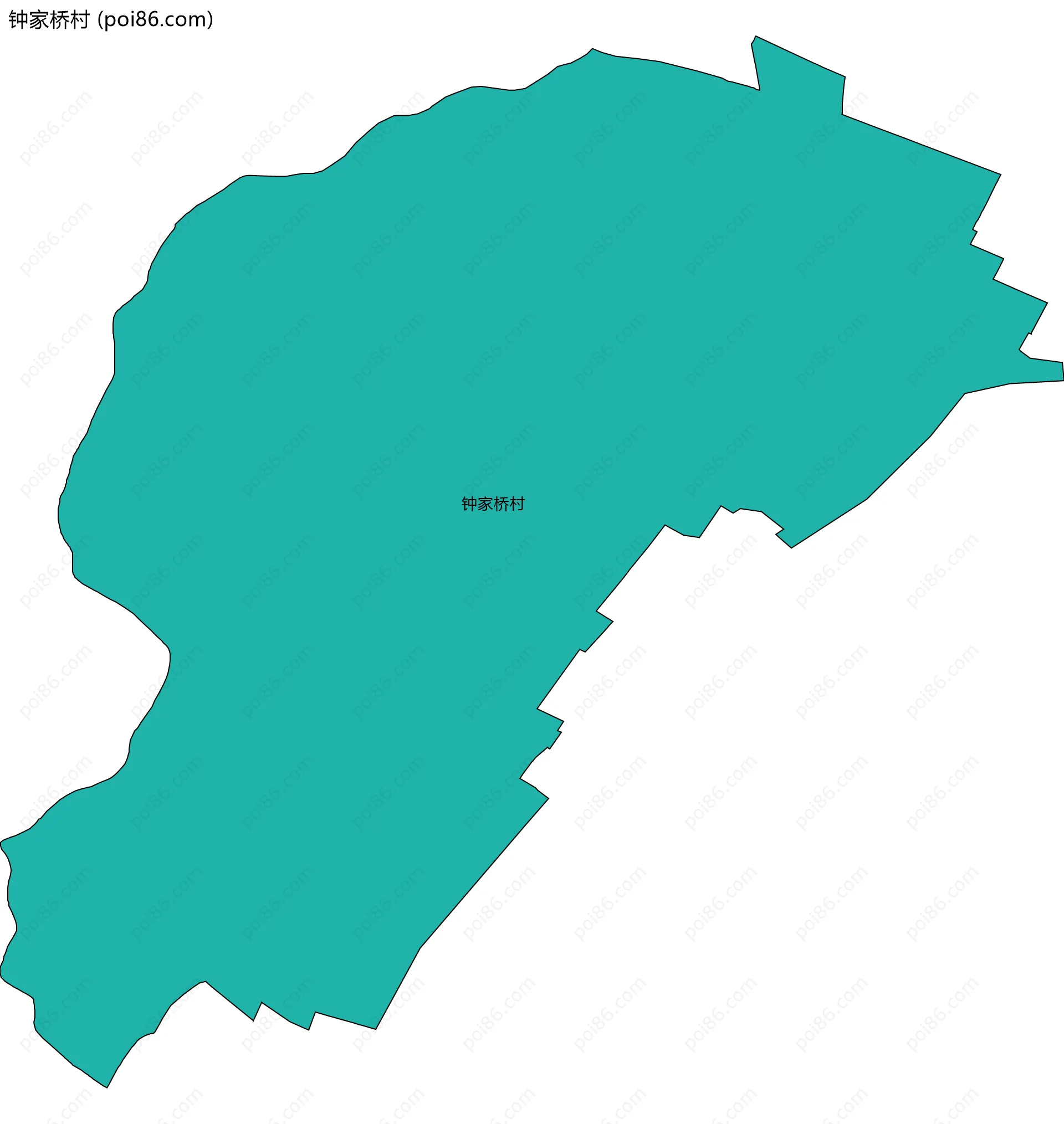 钟家桥村边界地图