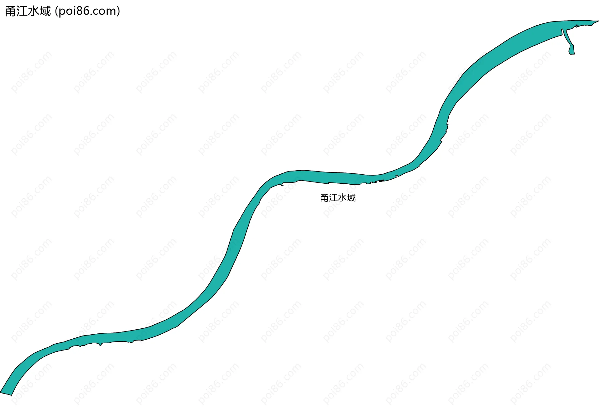 甬江水域边界地图